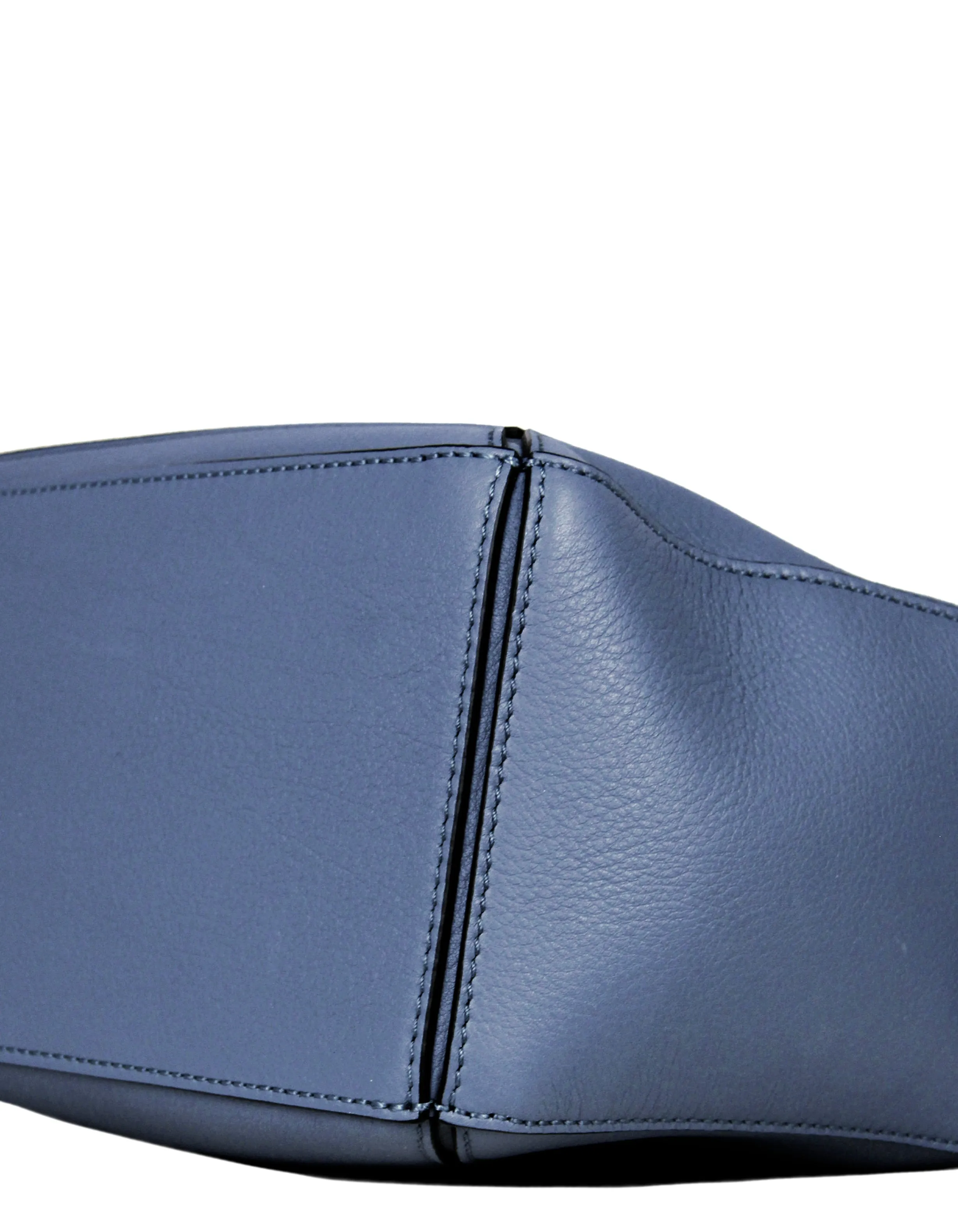 Loewe Atlantic Blue Leather Small Puzzle Bag