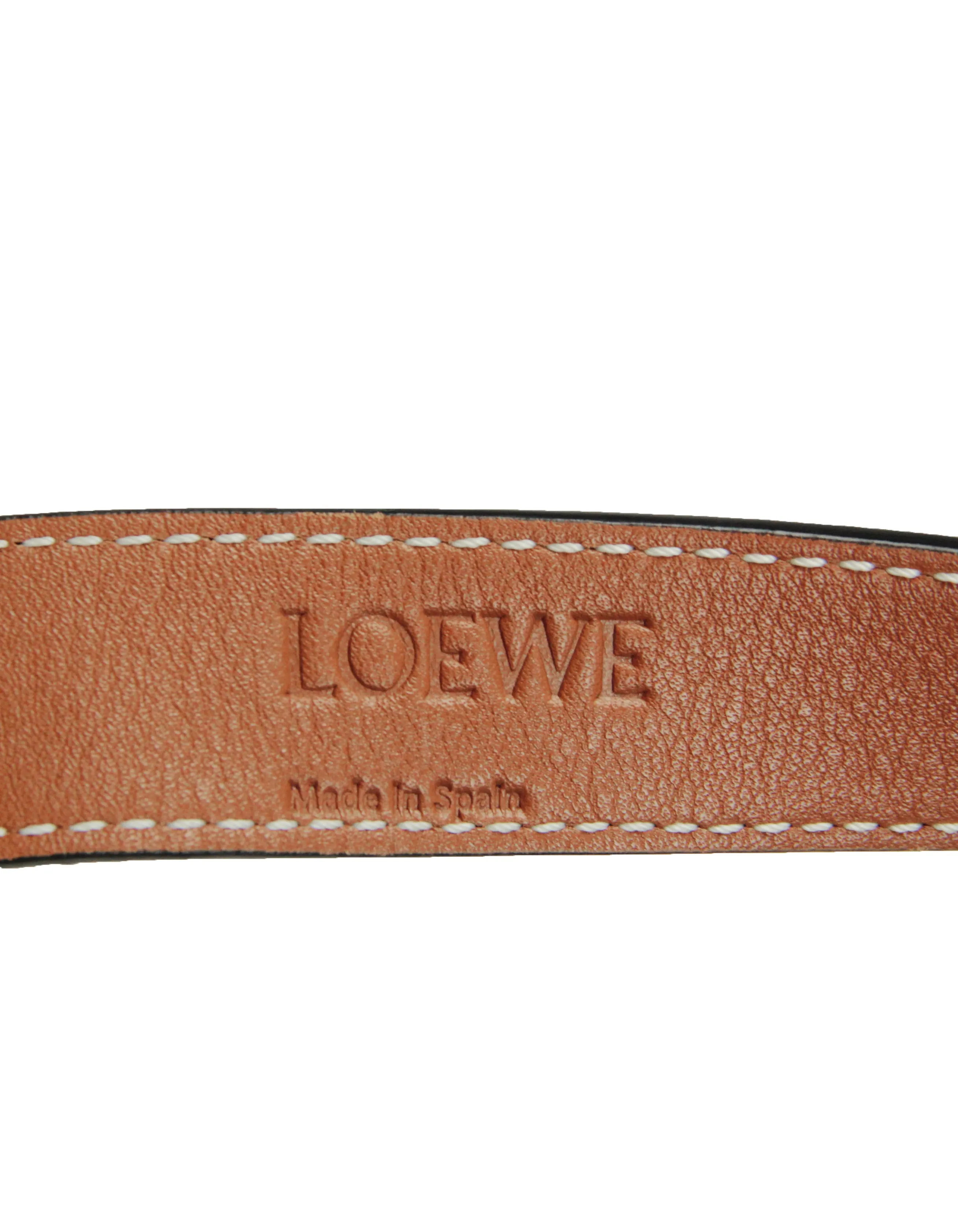 Loewe Natural/Orange Raffia Small Basket Tote Bag