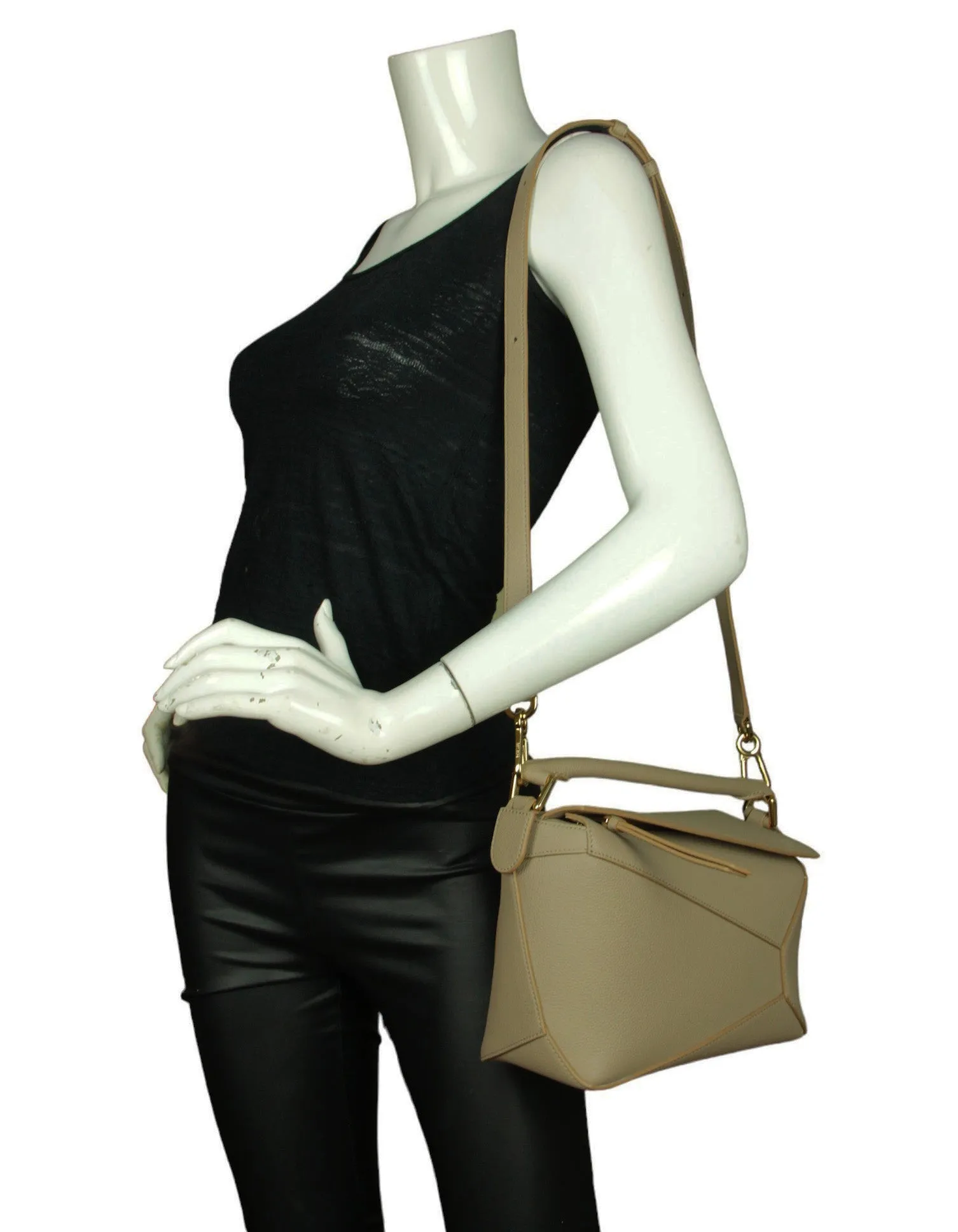 Loewe Soft Grained Calfskin Leather Small Puzzle Bag