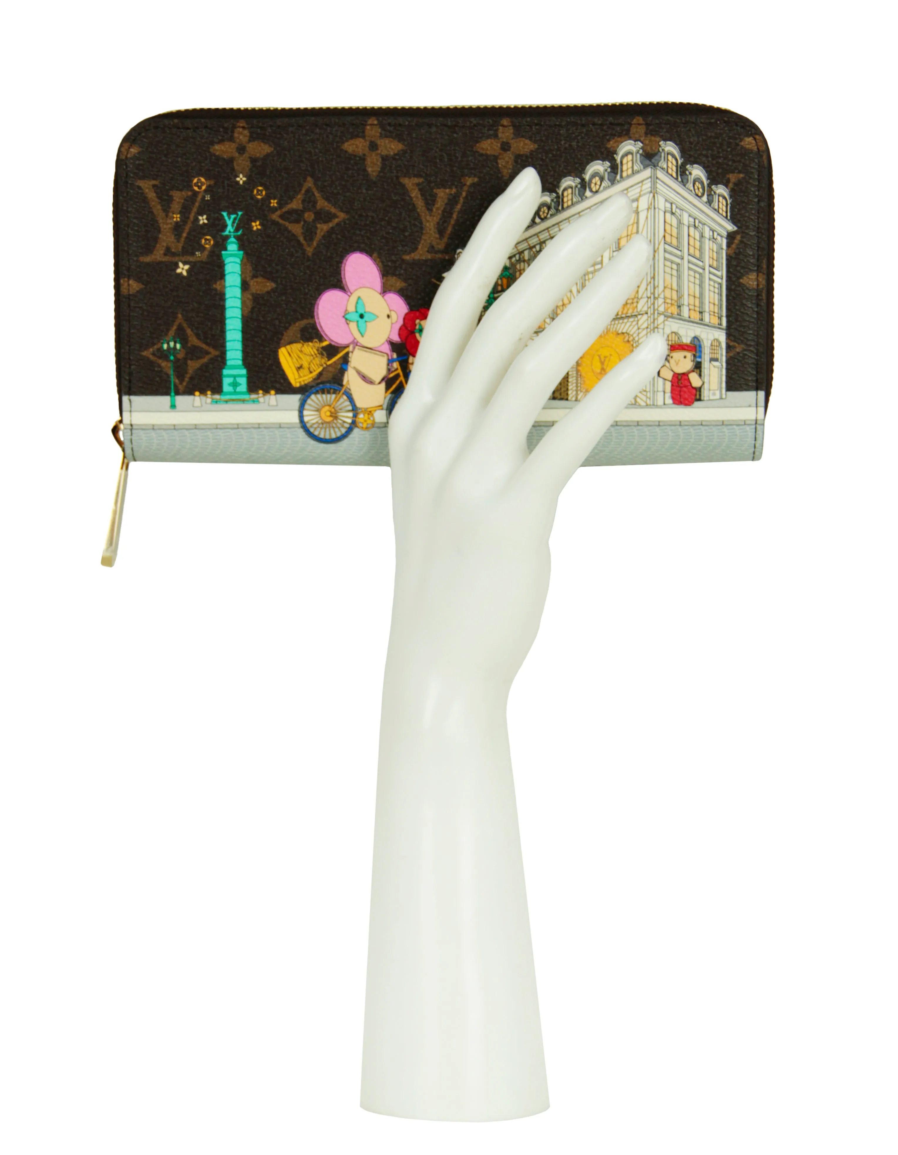 Louis Vuitton '22 Paris Vivienne Holiday Animation Monogram Zippy Wallet