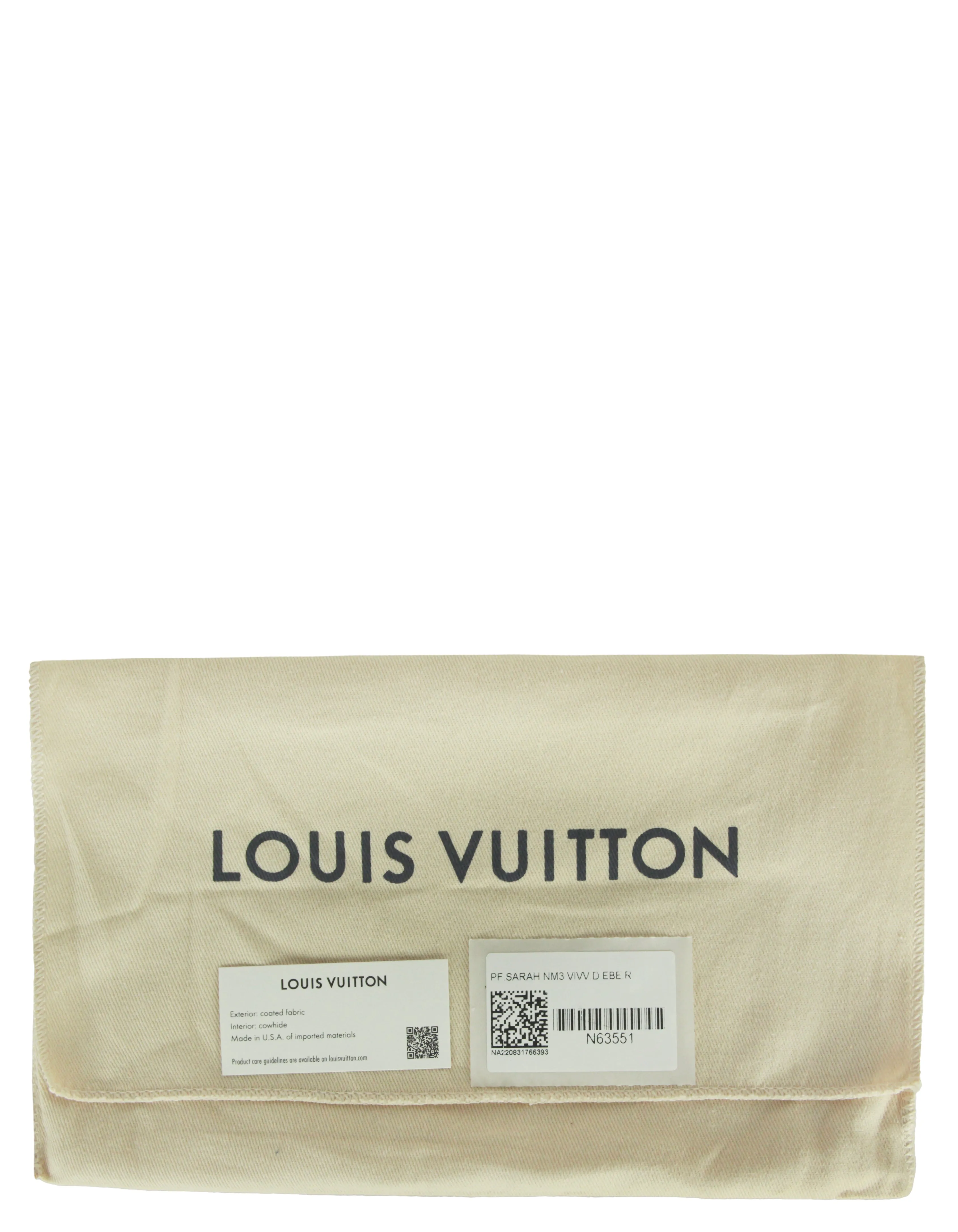 Louis Vuitton '22 Vivienne Holiday Animation Damier Ebene Sarah Wallet