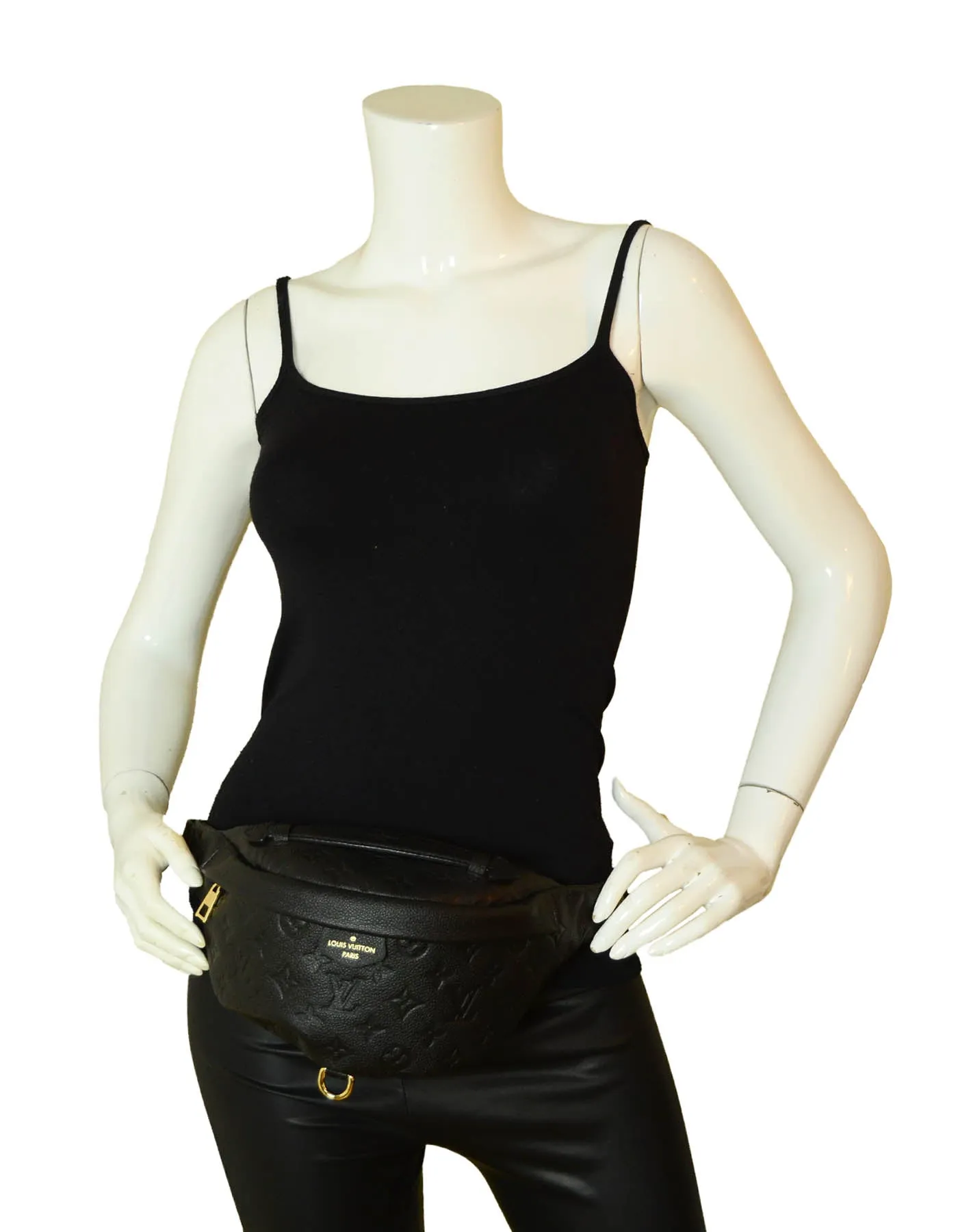Louis Vuitton Black Empreinte Leather Bumbag Belt Bag