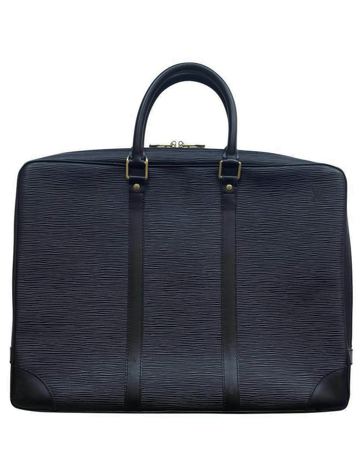 Louis Vuitton Black Epi Leather Porte-Documents Voyage Briefcase
