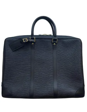 Louis Vuitton Black Epi Leather Porte-Documents Voyage Briefcase