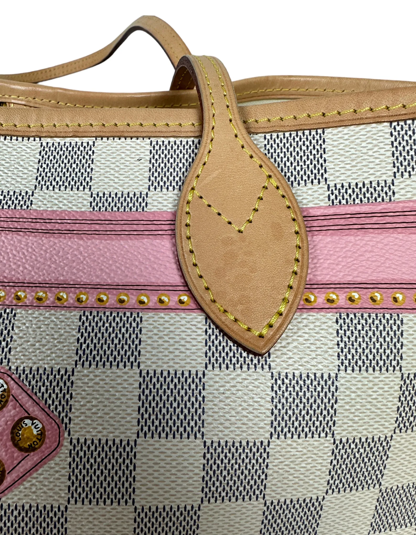 Louis Vuitton Damier Azur Summer Trunks Neverfull MM Tote Bag