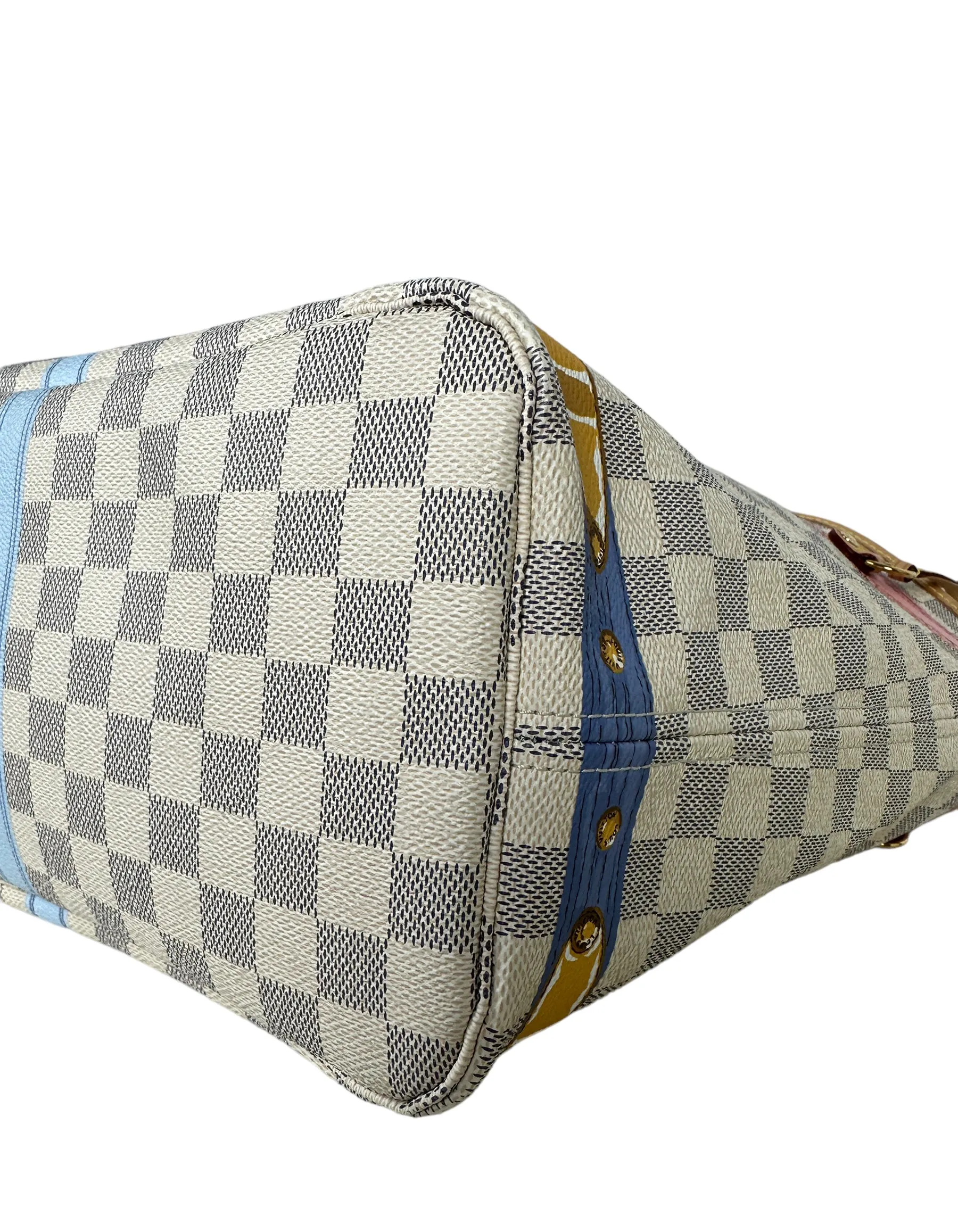 Louis Vuitton Damier Azur Summer Trunks Neverfull MM Tote Bag