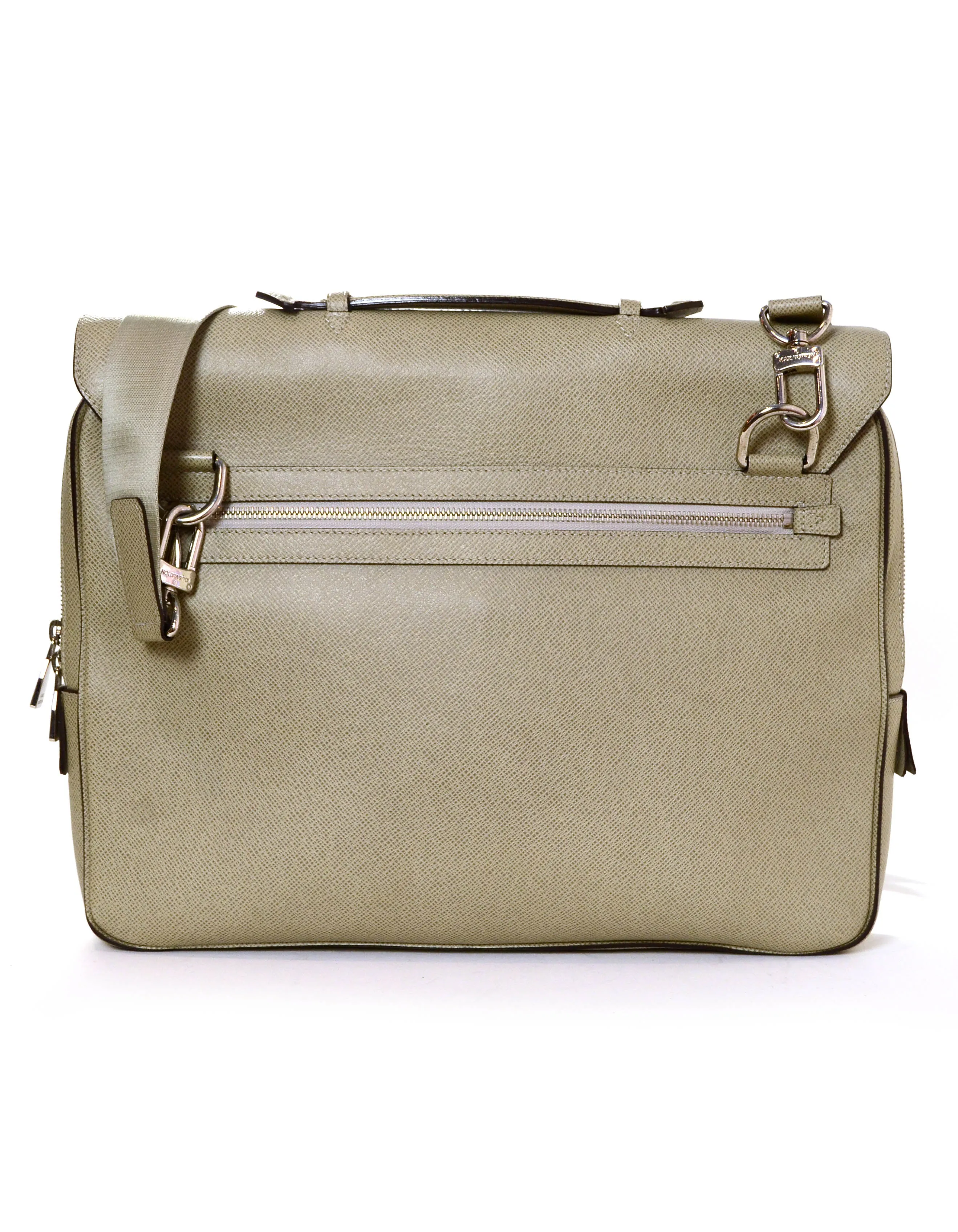 Louis Vuitton Glacier Grey Taiga Leather Vassili PM Messenger Bag