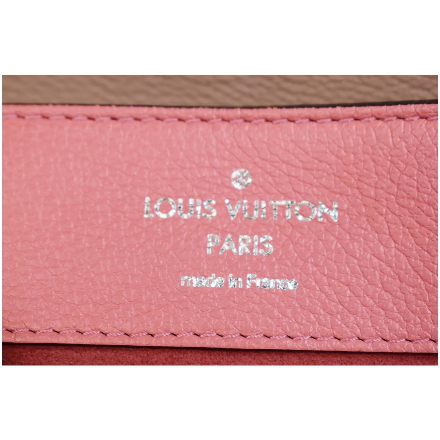 LOUIS VUITTON Lockme Calfskin Leather Backpack Salmon