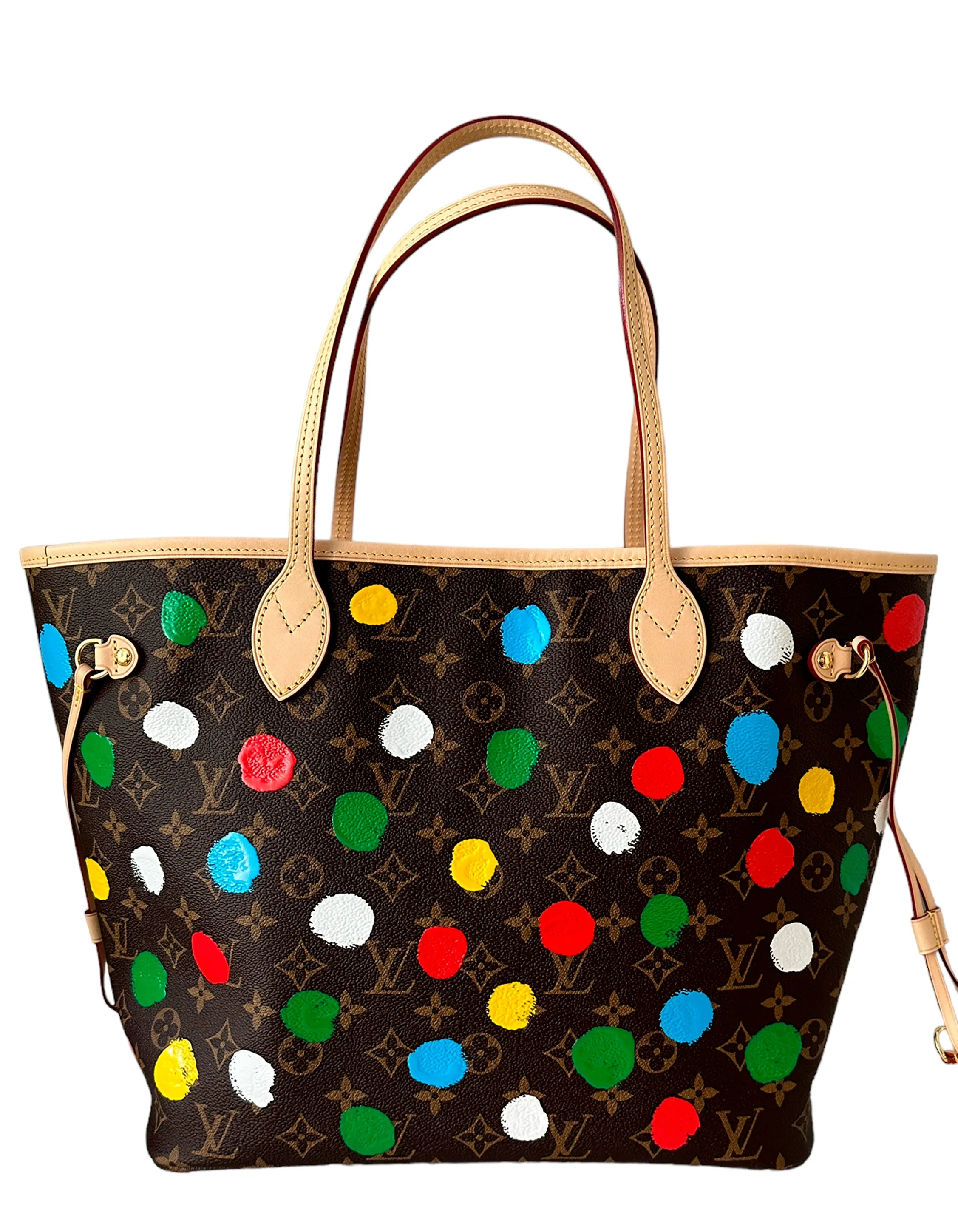 Louis Vuitton LV x YK Monogram Dots Neverfull MM Tote Bag