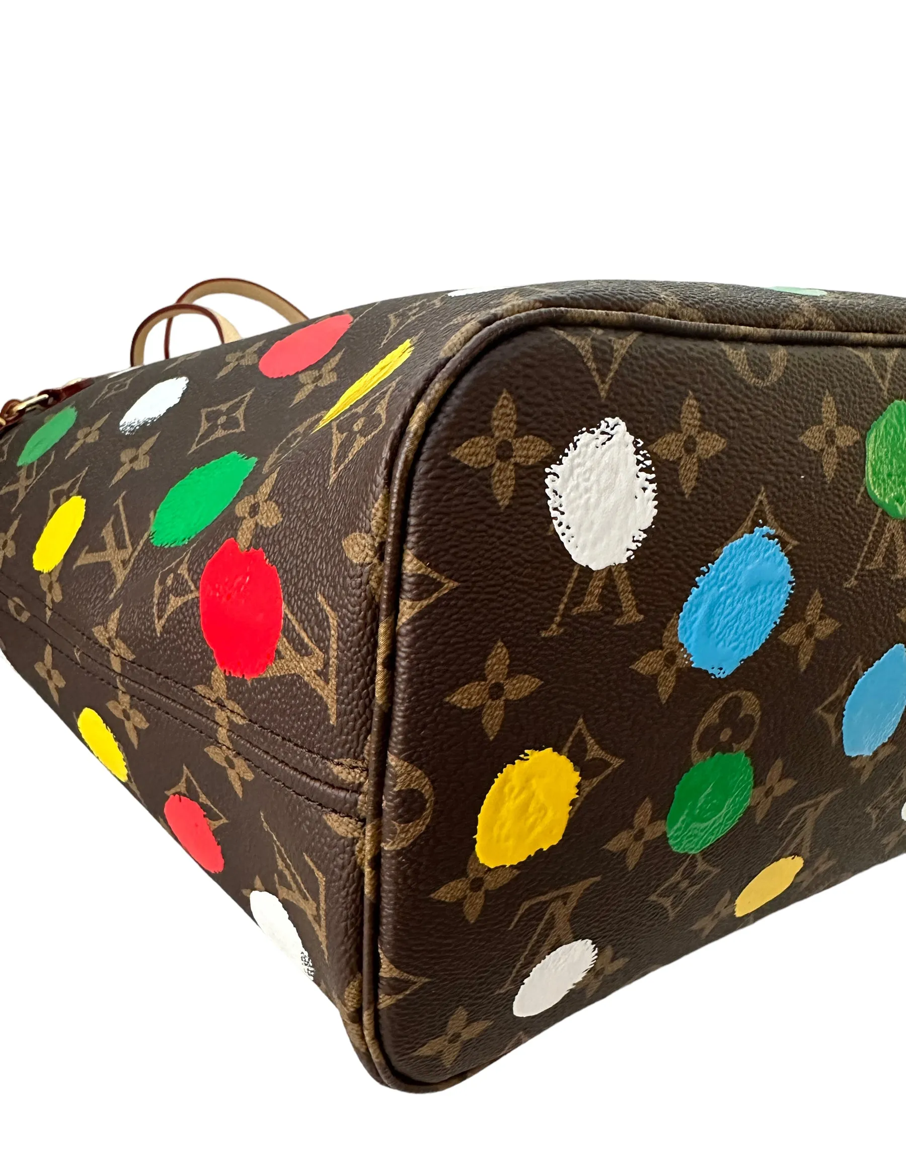 Louis Vuitton LV x YK Monogram Dots Neverfull MM Tote Bag