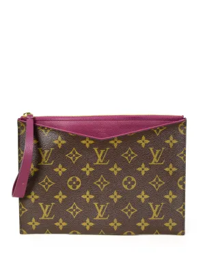Louis Vuitton Monogram/ Grape Pochette Pallas Wristlet Bag