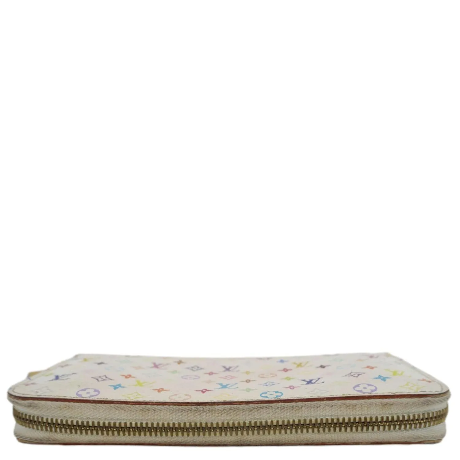 LOUIS VUITTON Takashi Murakami Monogram Multicolor Zippy Wallet White