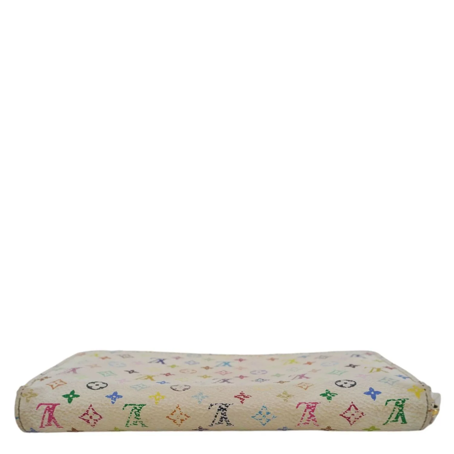 LOUIS VUITTON Takashi Murakami Monogram Multicolor Zippy Wallet White
