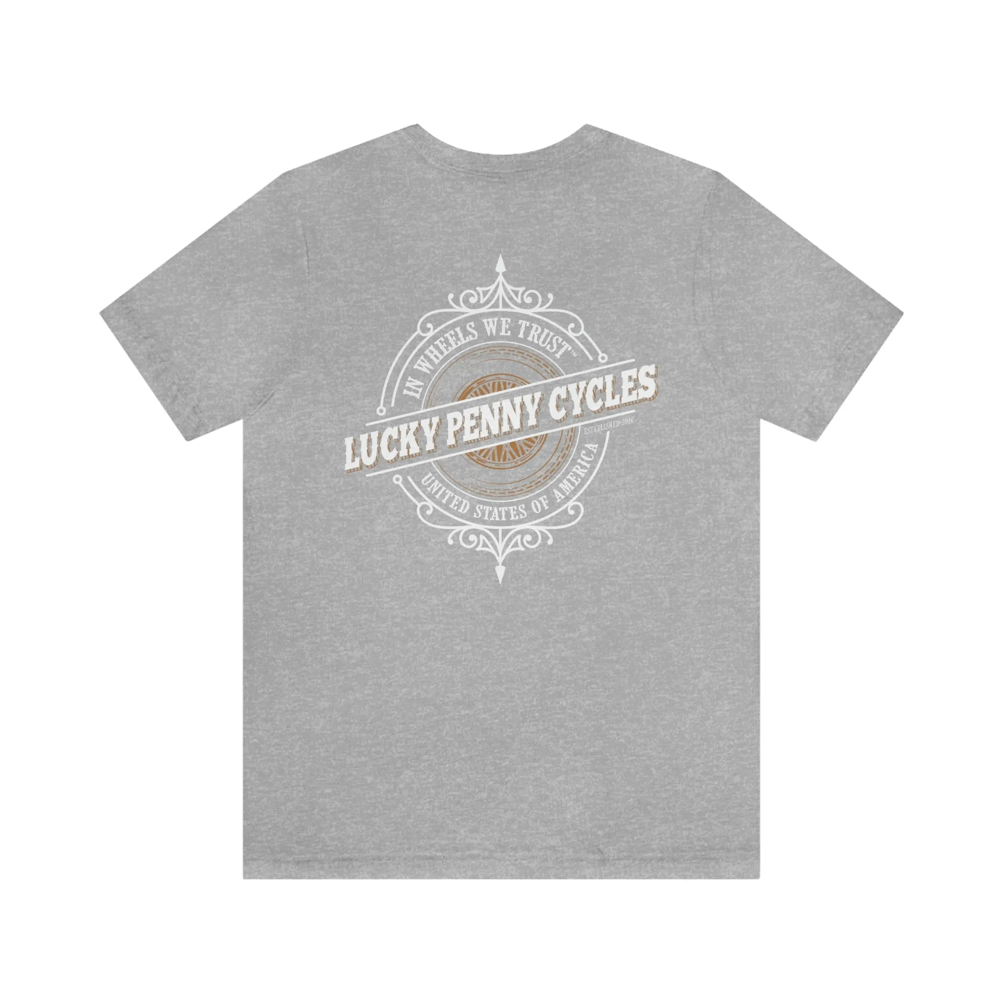 Lucky Penny Cycles Vintage Copper Compass T-Shirt