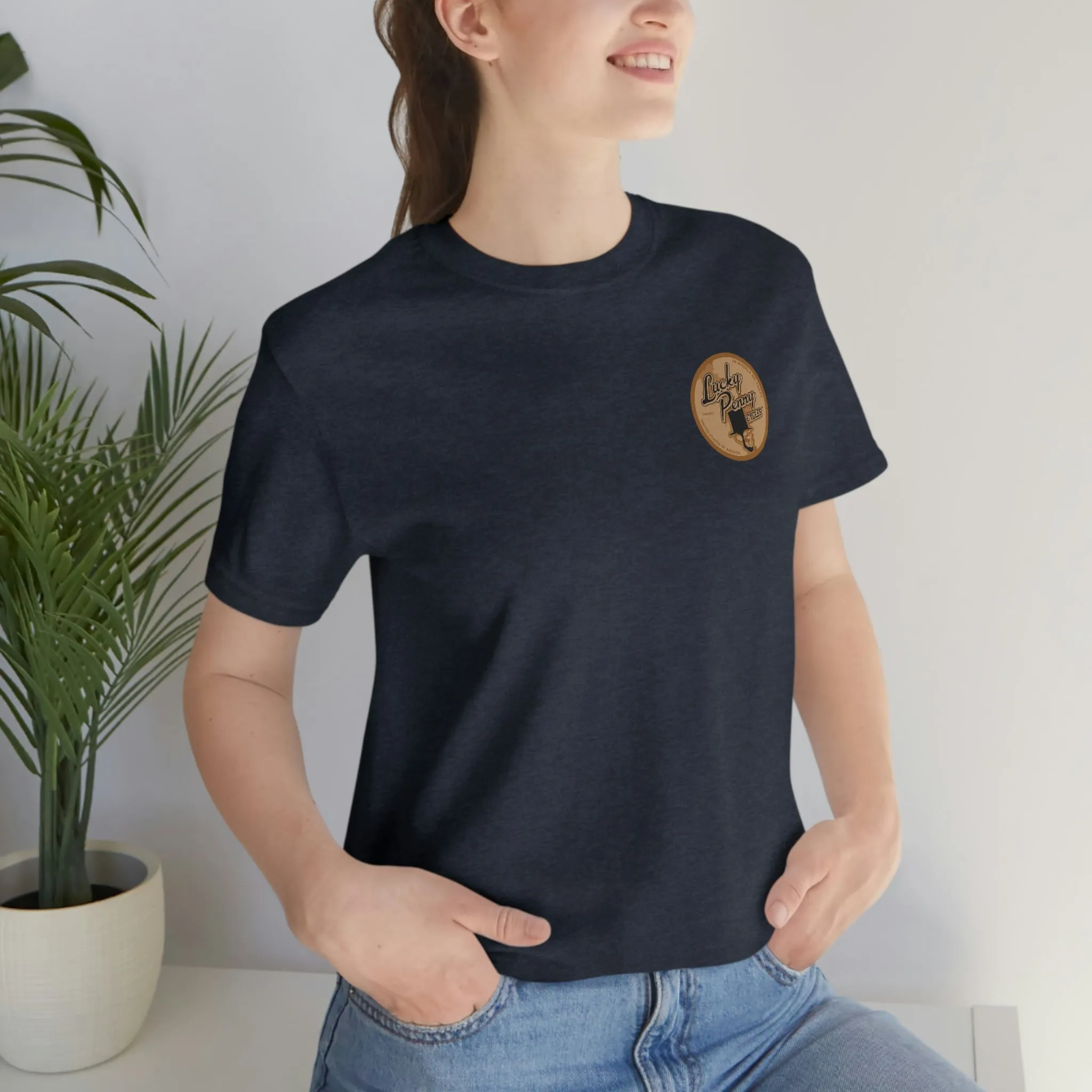 Lucky Penny Cycles Vintage Copper Compass T-Shirt
