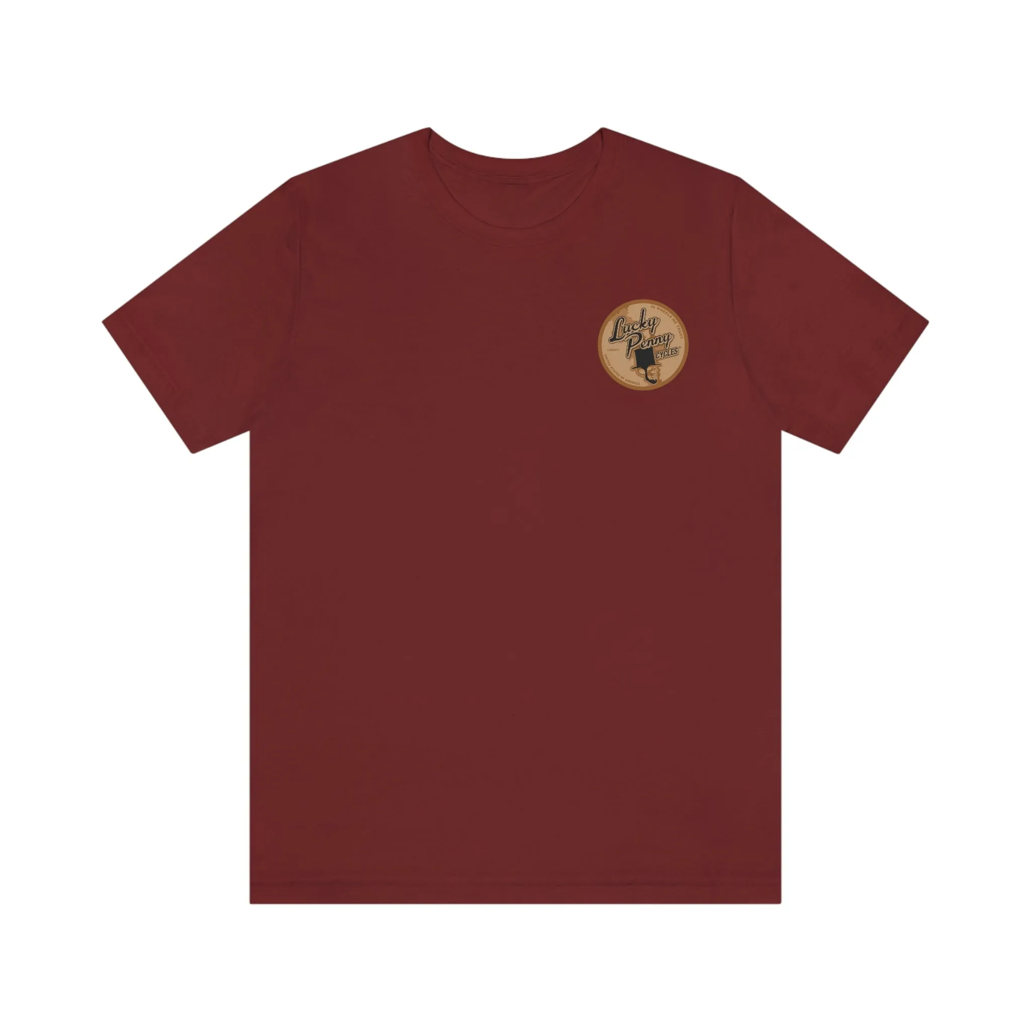 Lucky Penny Cycles Vintage Copper Compass T-Shirt