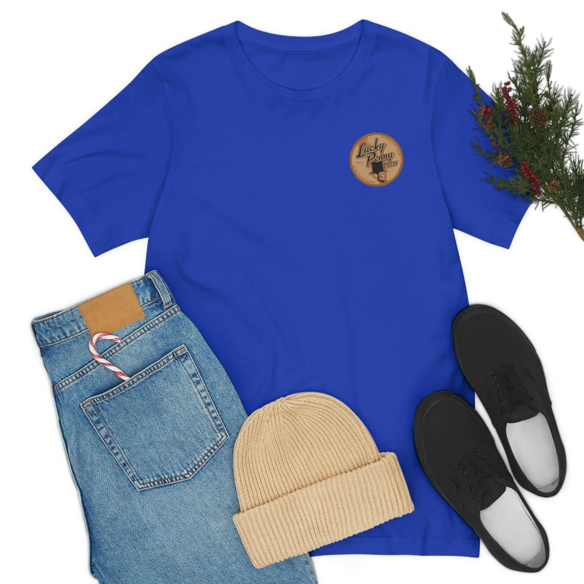 Lucky Penny Cycles Vintage Copper Compass T-Shirt