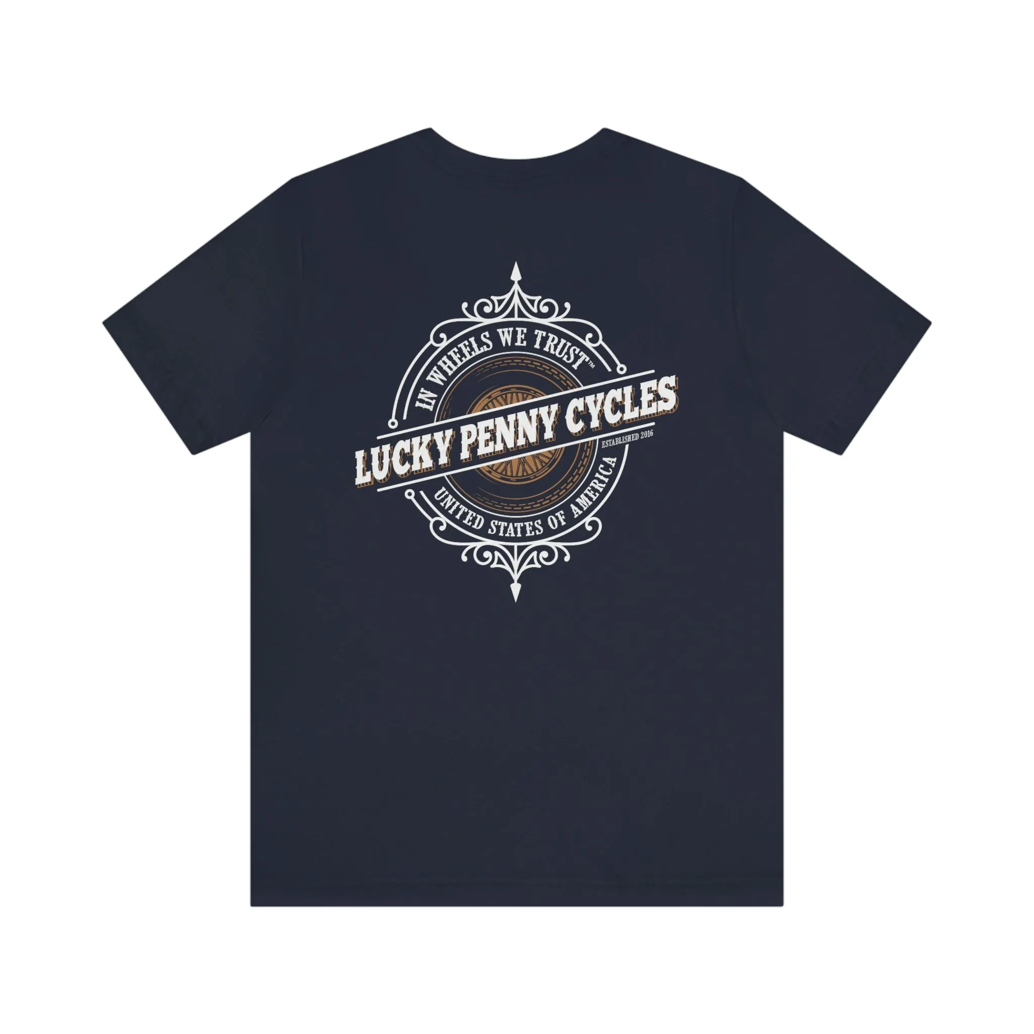 Lucky Penny Cycles Vintage Copper Compass T-Shirt