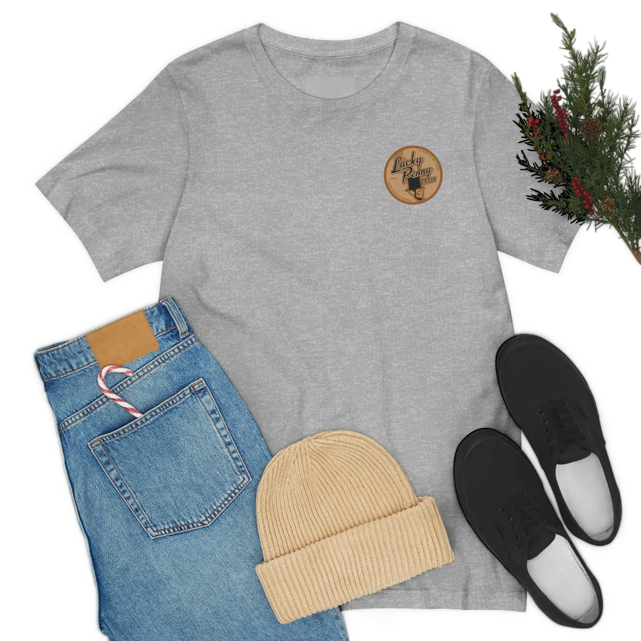 Lucky Penny Cycles Vintage Copper Compass T-Shirt