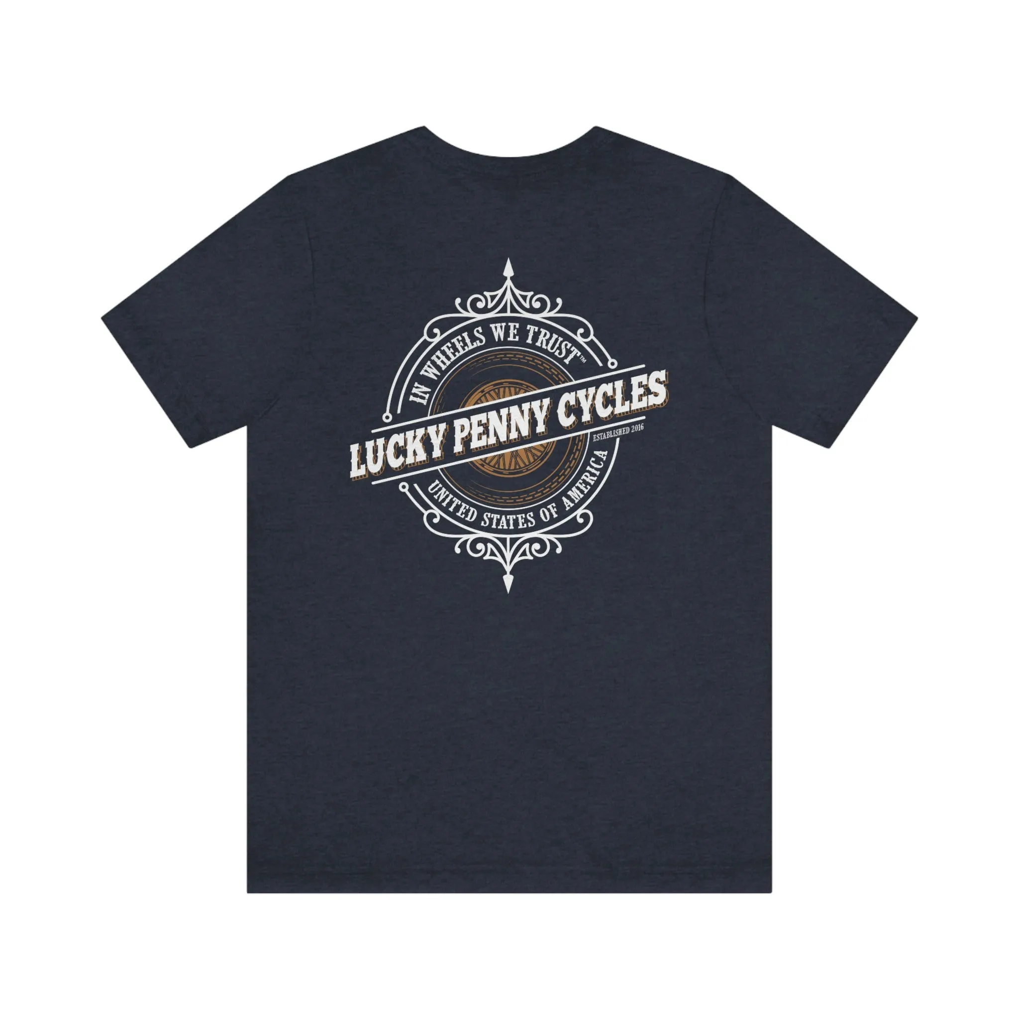 Lucky Penny Cycles Vintage Copper Compass T-Shirt