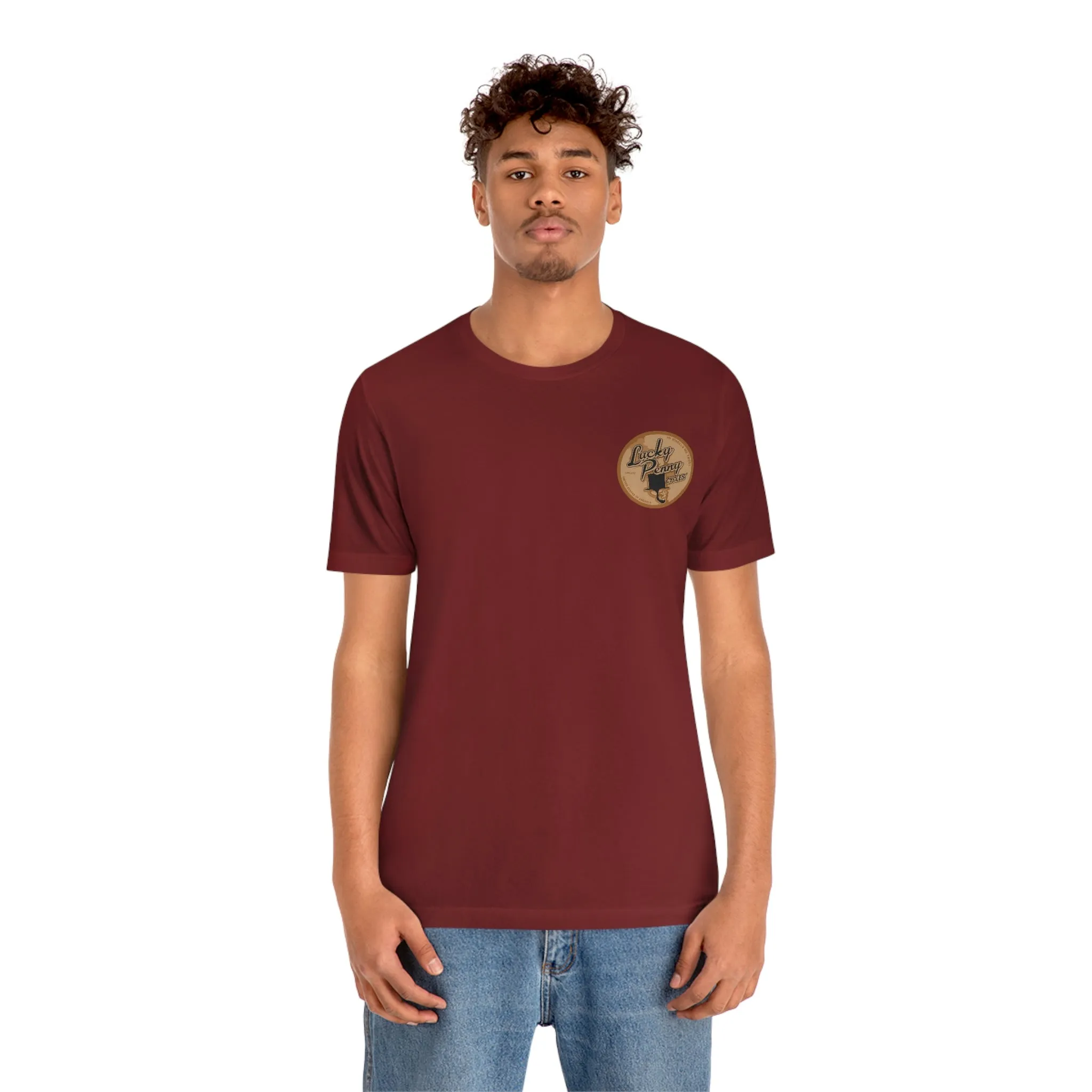 Lucky Penny Cycles Vintage Copper Compass T-Shirt