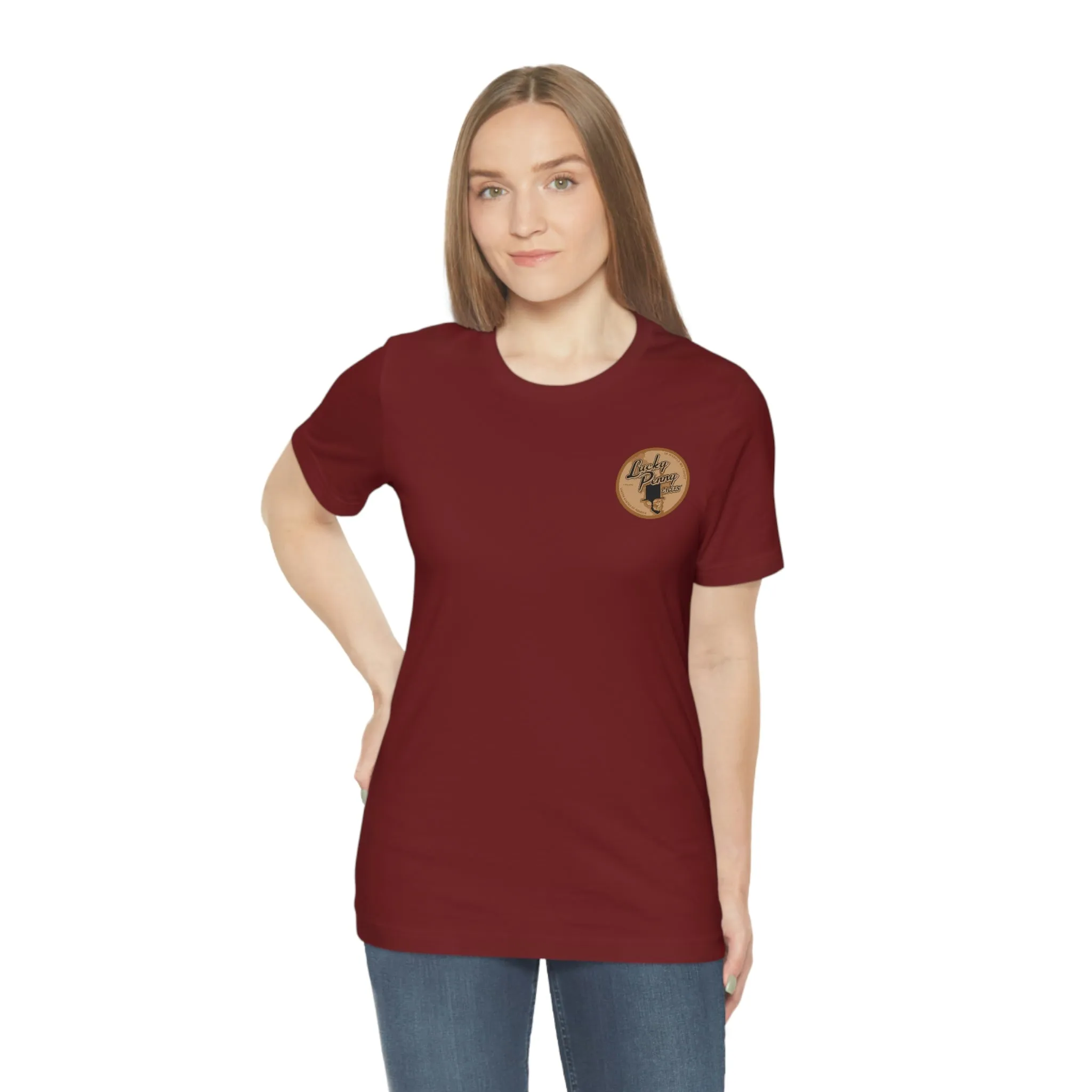 Lucky Penny Cycles Vintage Copper Compass T-Shirt