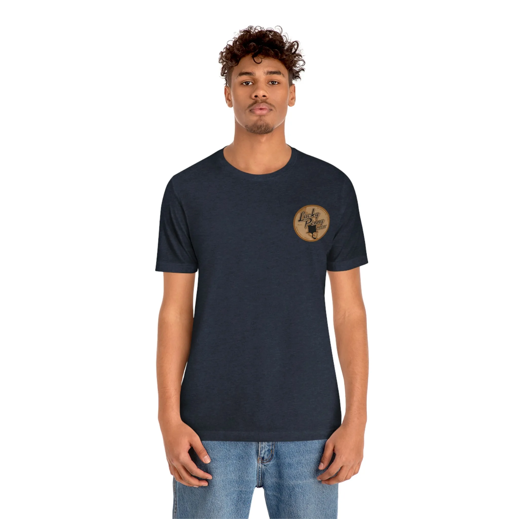 Lucky Penny Cycles Vintage Copper Compass T-Shirt
