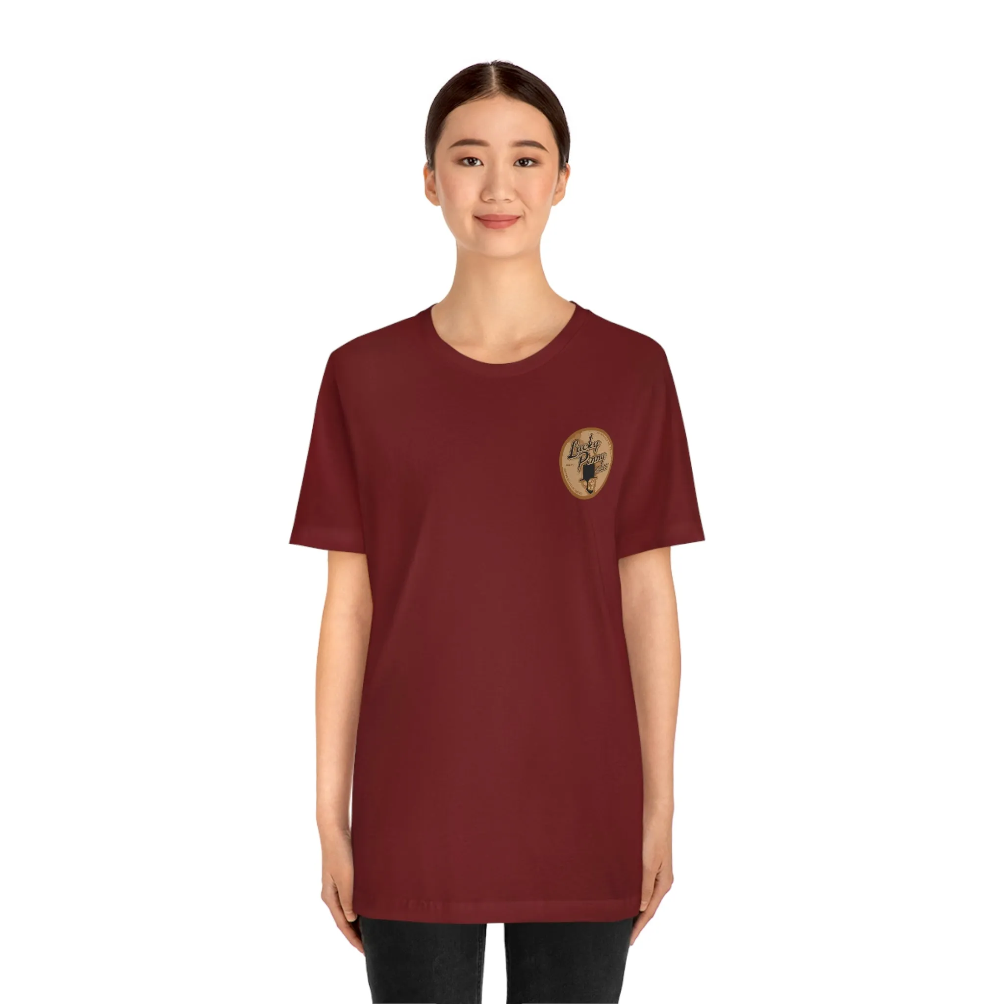 Lucky Penny Cycles Vintage Copper Compass T-Shirt