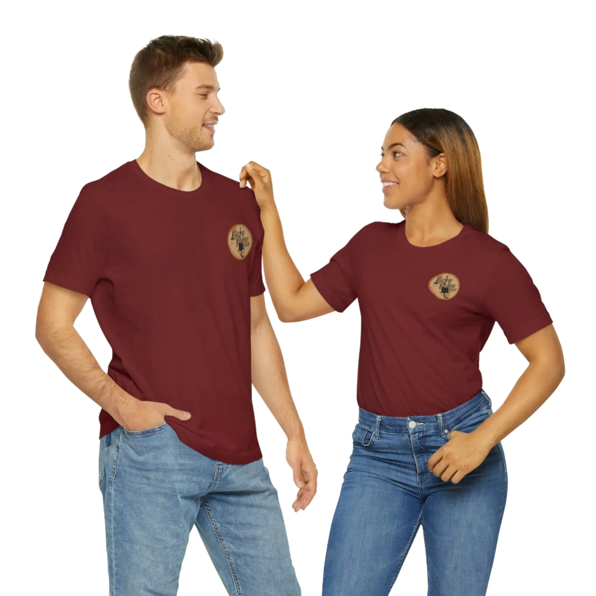 Lucky Penny Cycles Vintage Copper Compass T-Shirt