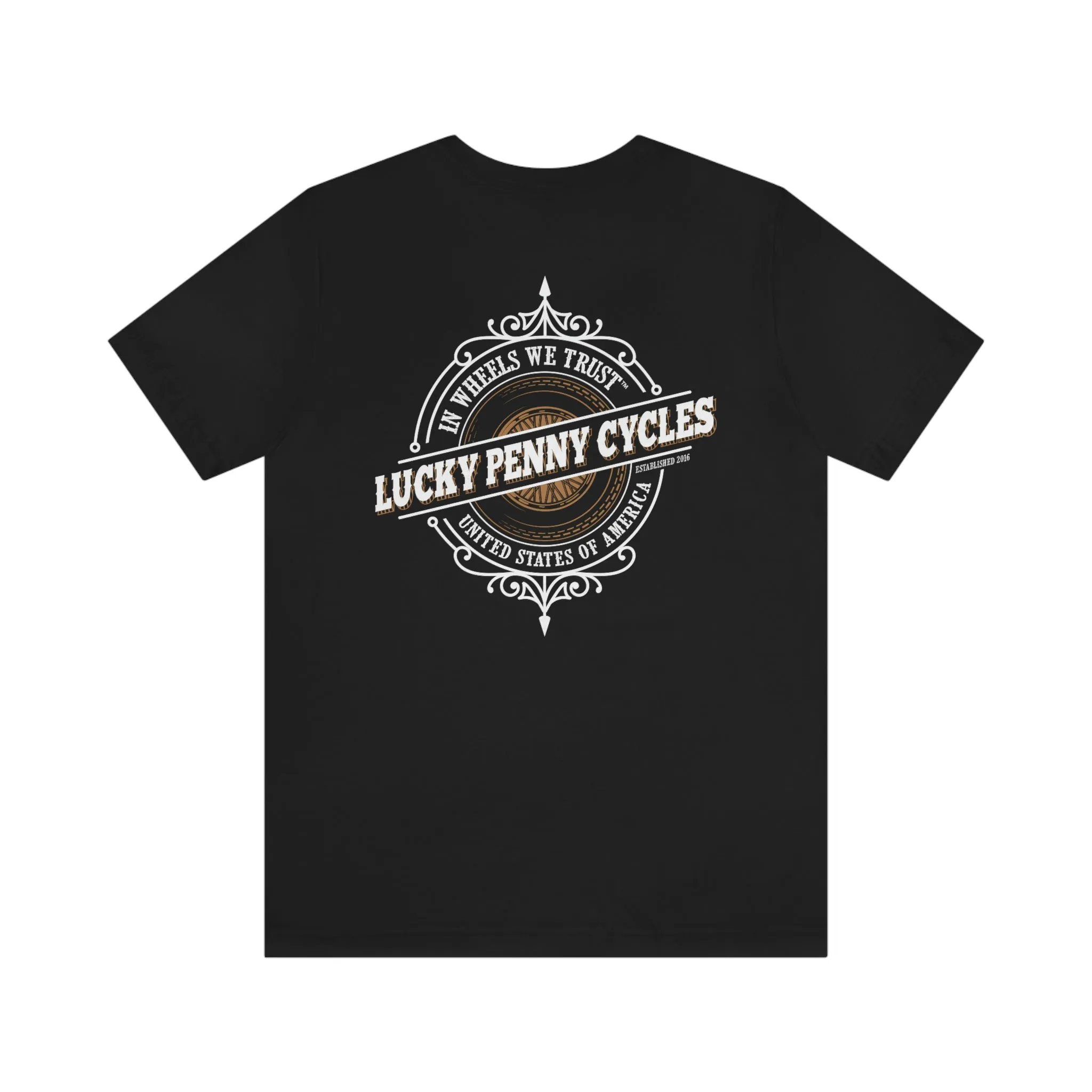 Lucky Penny Cycles Vintage Copper Compass T-Shirt