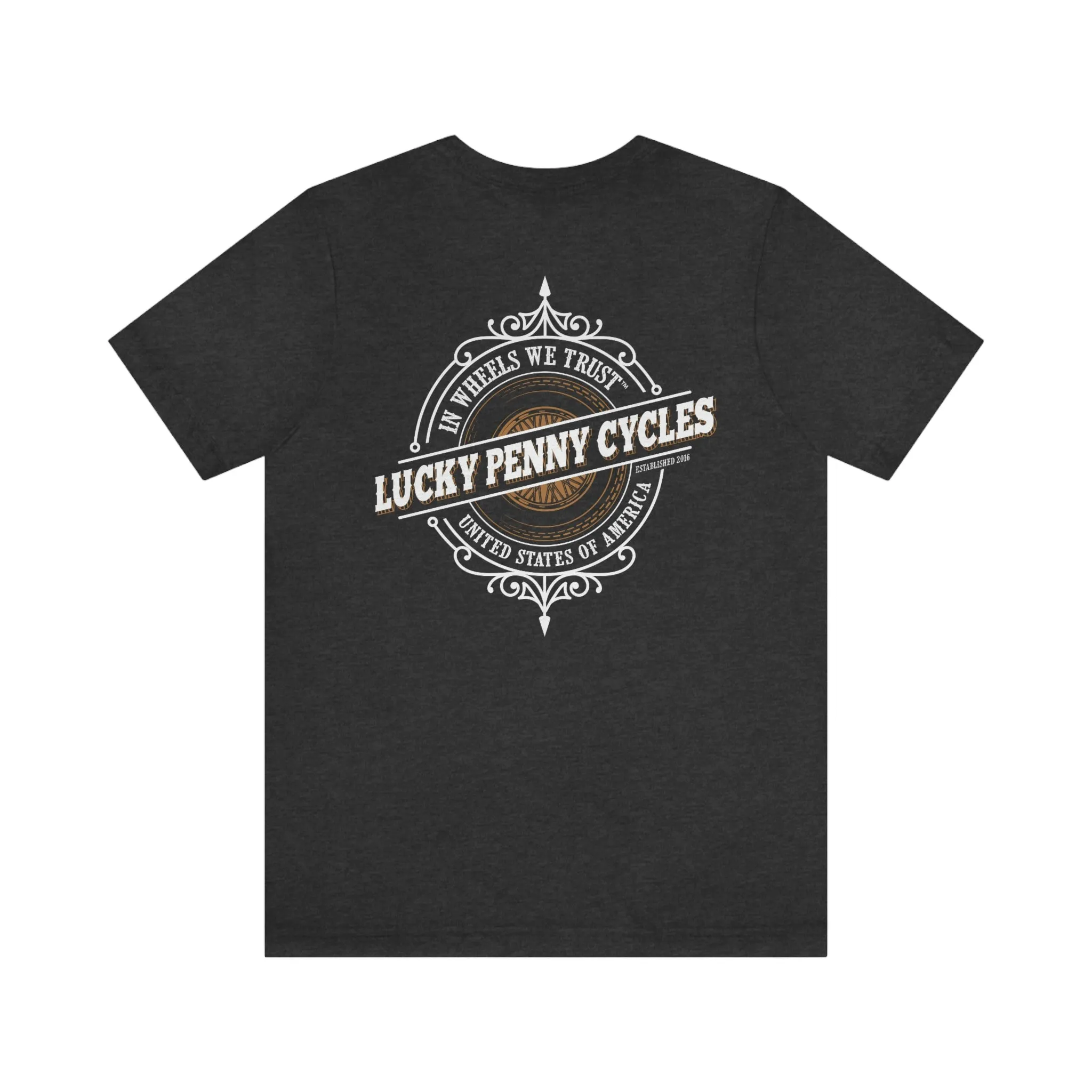 Lucky Penny Cycles Vintage Copper Compass T-Shirt