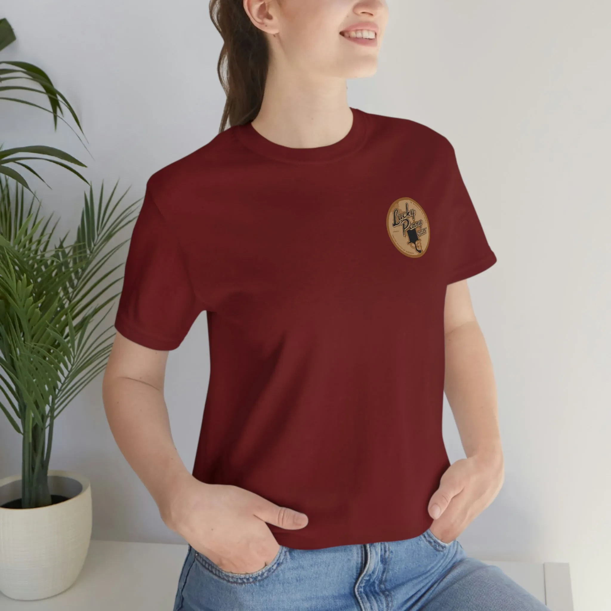 Lucky Penny Cycles Vintage Copper Compass T-Shirt