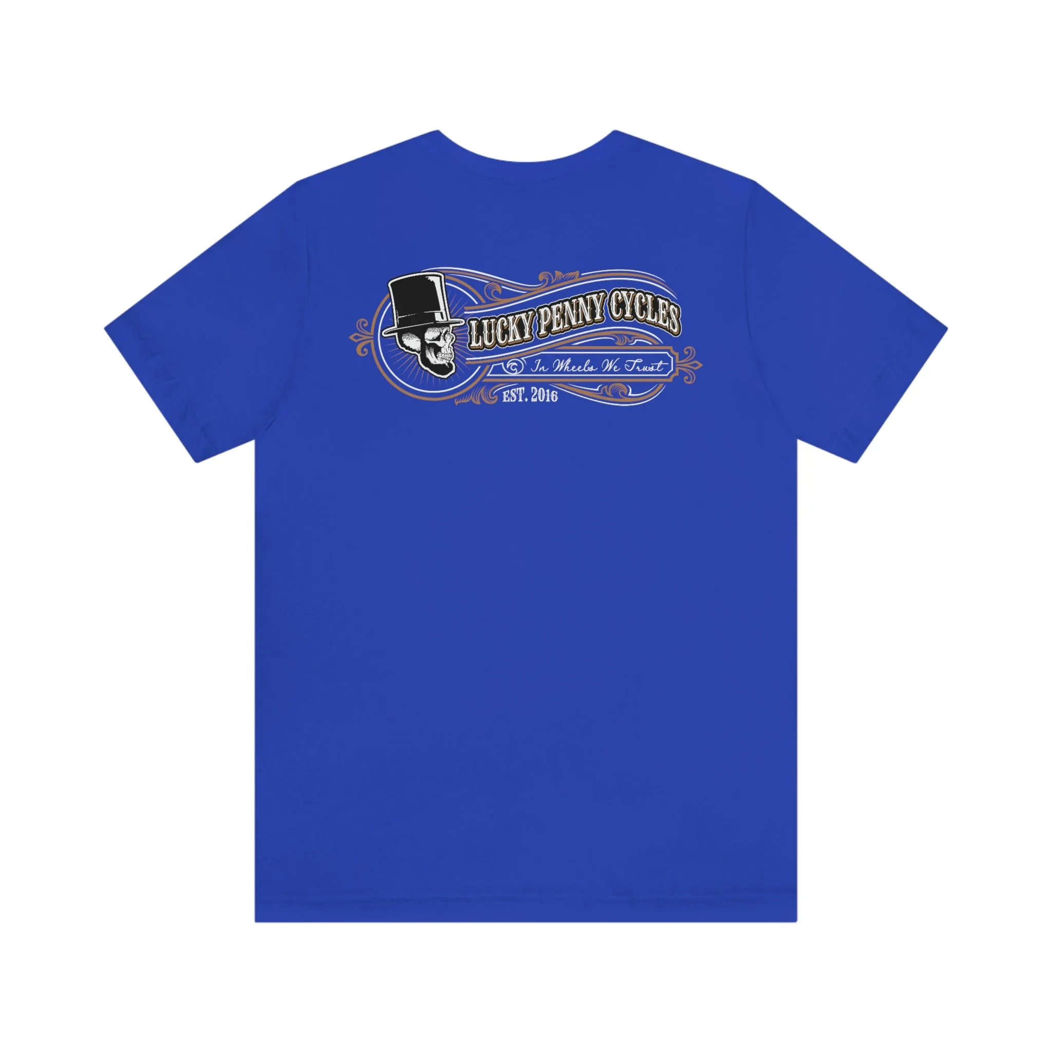 Lucky Penny Cycles Vintage Wheel Copper T-Shirt