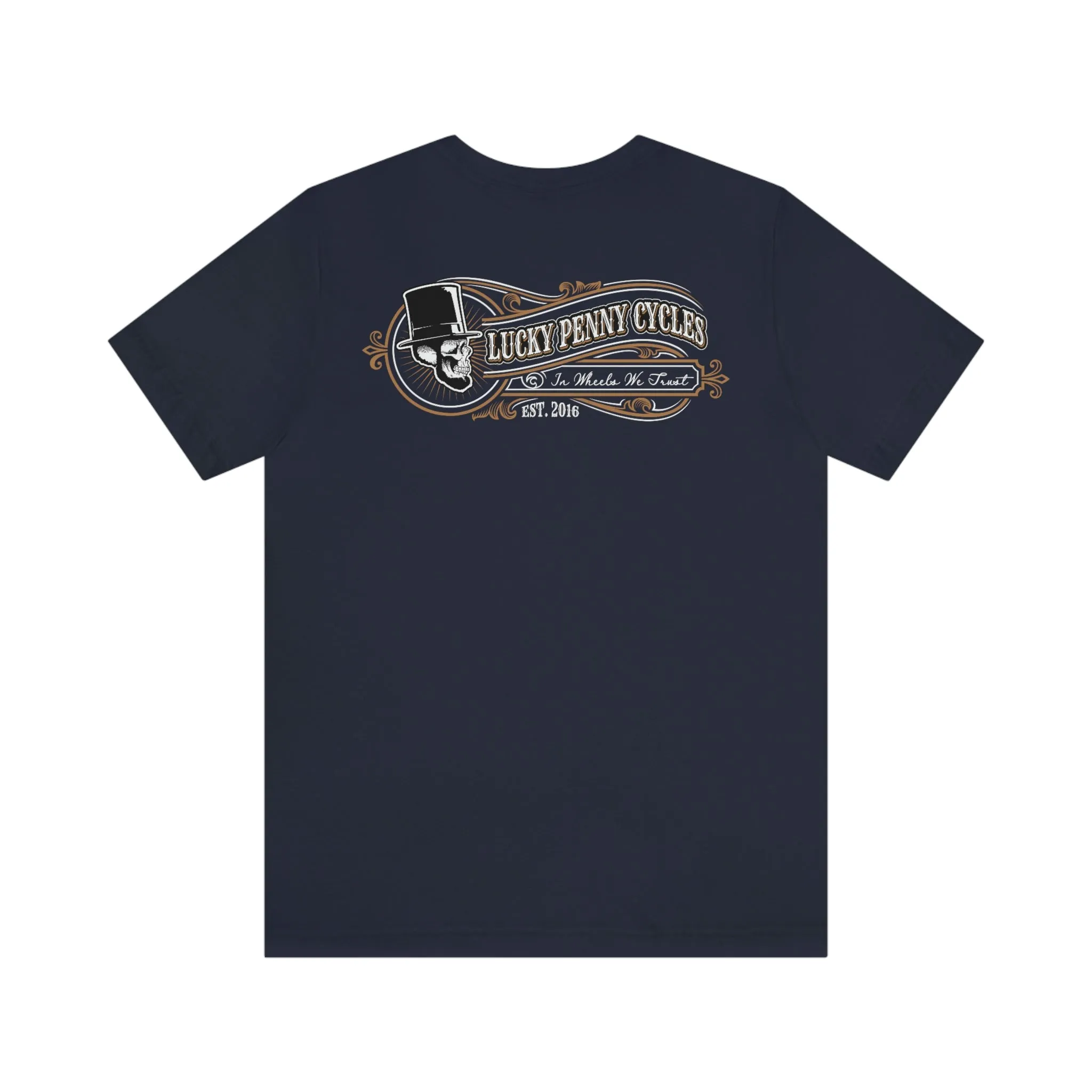 Lucky Penny Cycles Vintage Wheel Copper T-Shirt