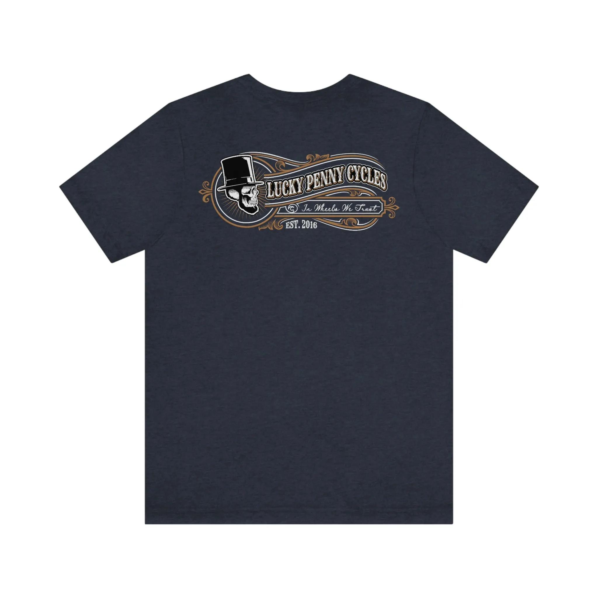 Lucky Penny Cycles Vintage Wheel Copper T-Shirt