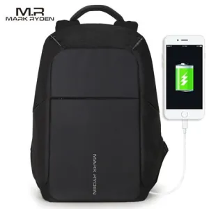 Mark Rydone Multifunction USB charging Men Laptop Backpacks