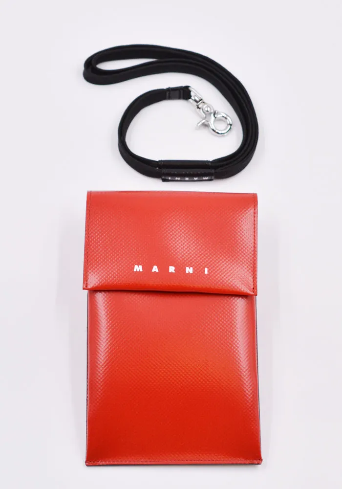 MARNI TEMI0004A0 PHONE CASE RED/BROWN