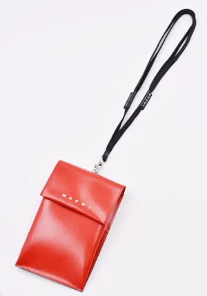 MARNI TEMI0004A0 PHONE CASE RED/BROWN