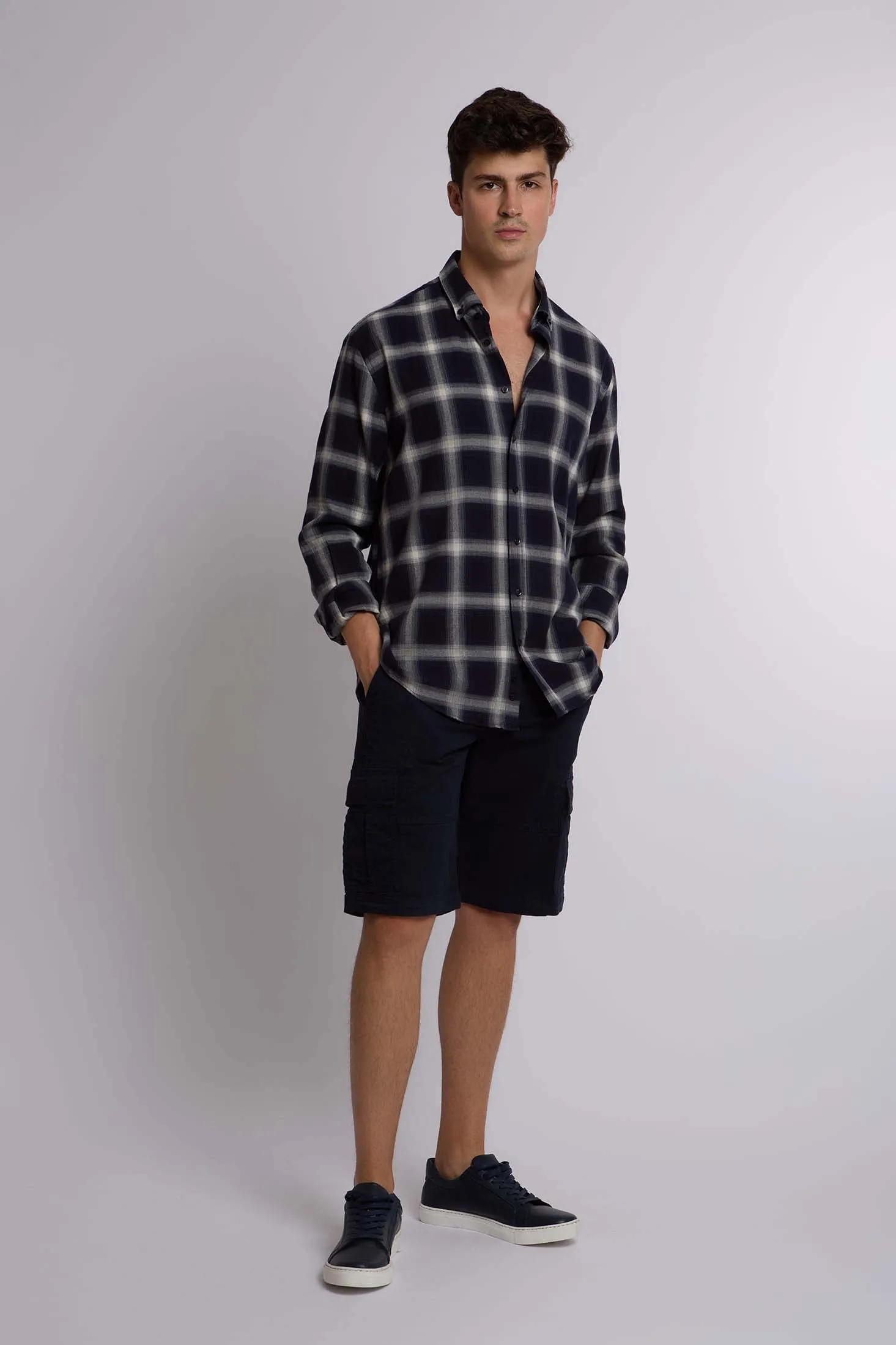 Men Shirt Regular Fit Cotton Long Sleeves Multicolor
