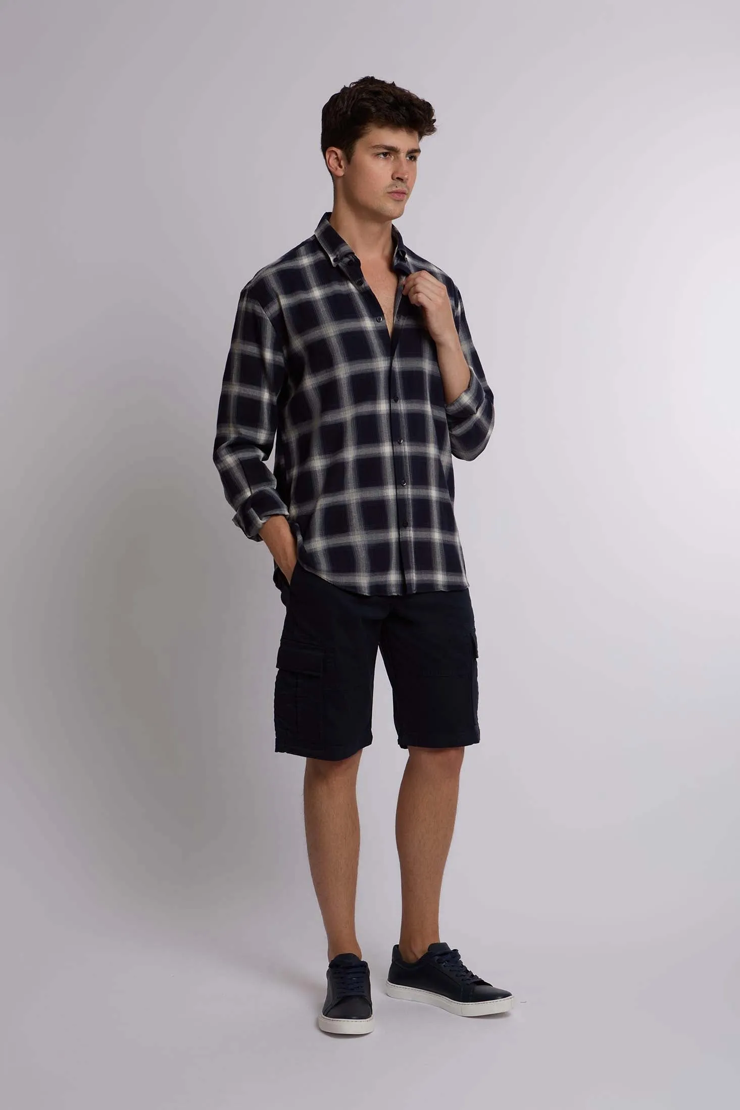 Men Shirt Regular Fit Cotton Long Sleeves Multicolor