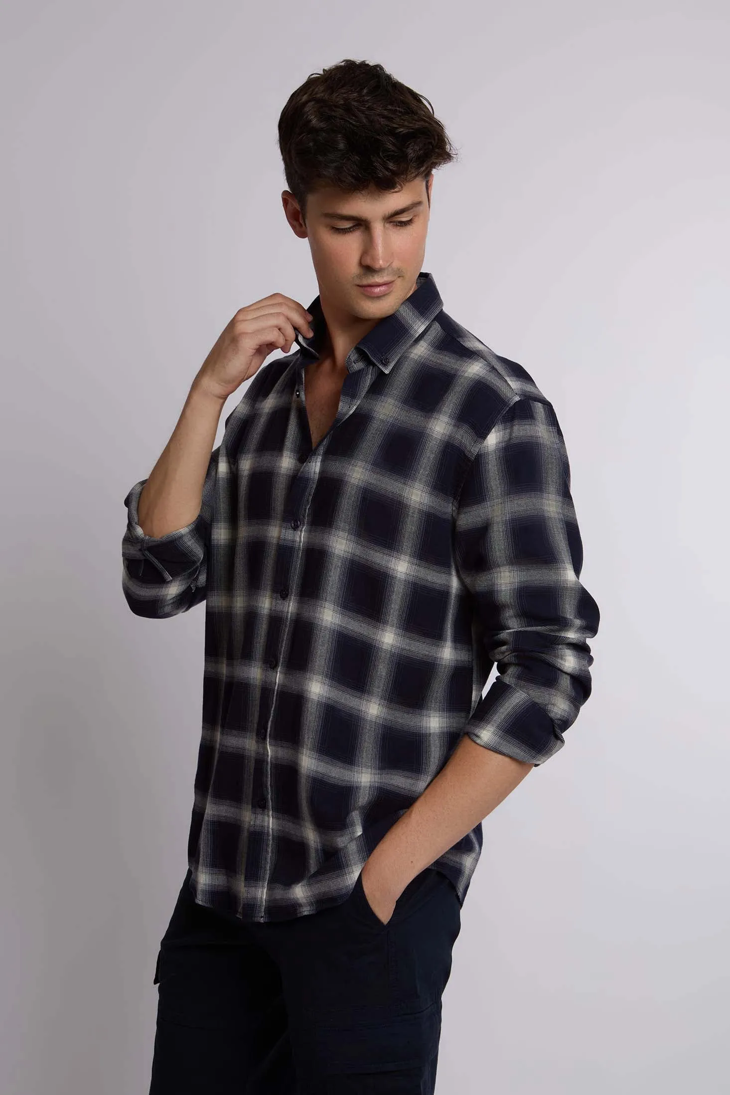 Men Shirt Regular Fit Cotton Long Sleeves Multicolor
