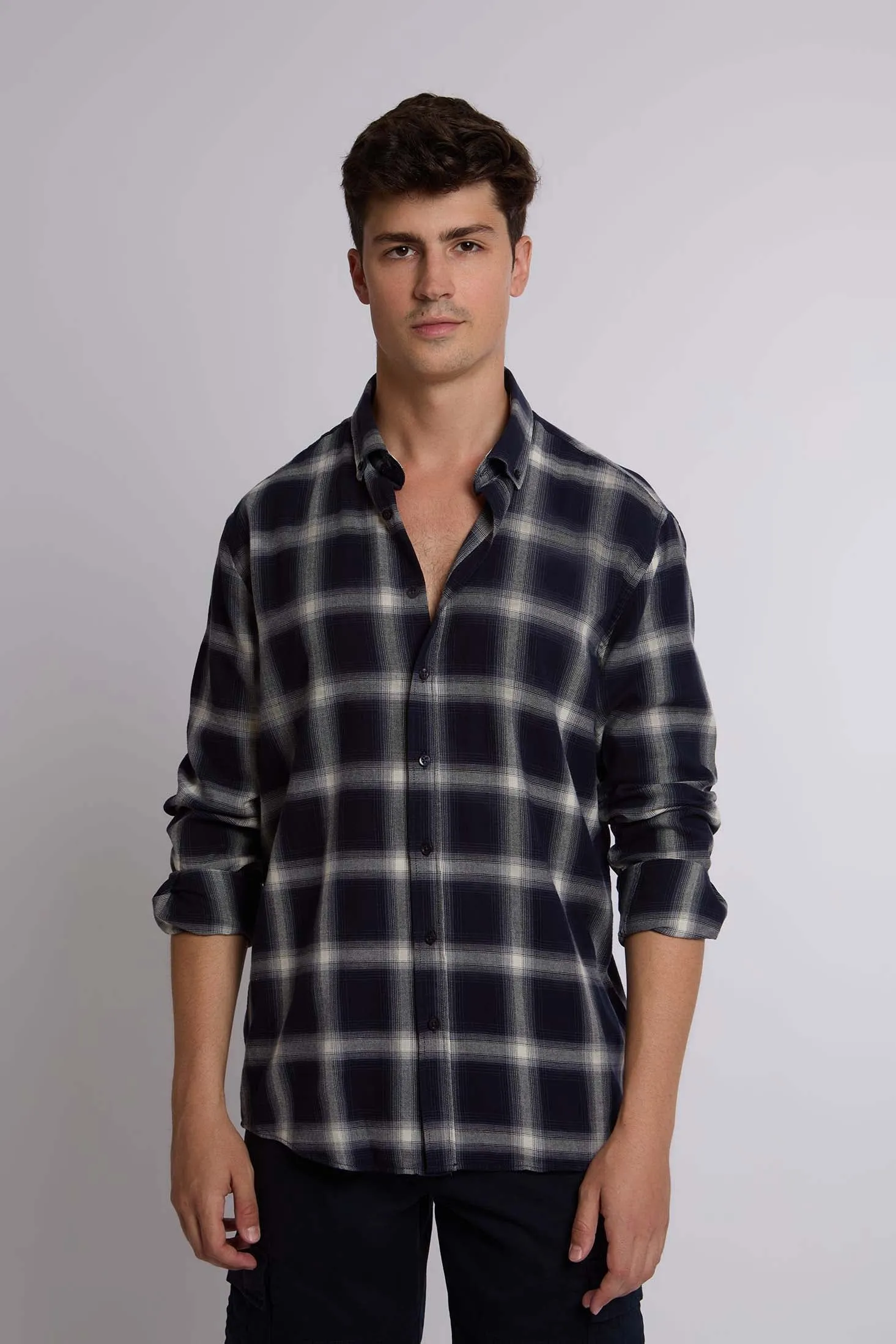 Men Shirt Regular Fit Cotton Long Sleeves Multicolor