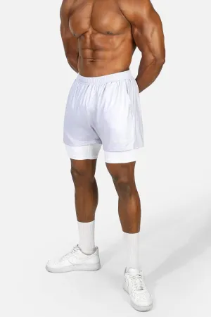 Men's 2-In-1 7" Gym Shorts - Supernova Silver