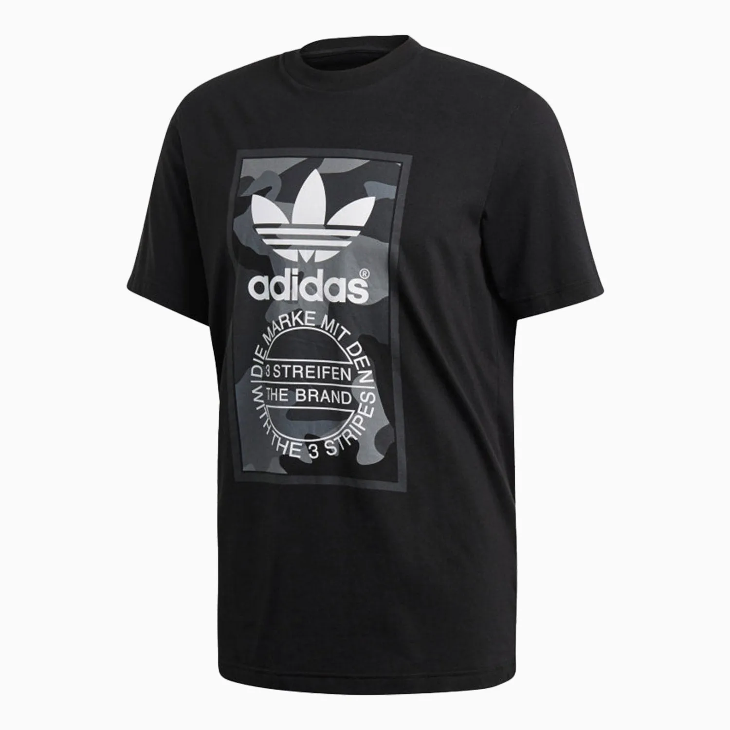 Men's Camouflage Tongue Label T Shirt