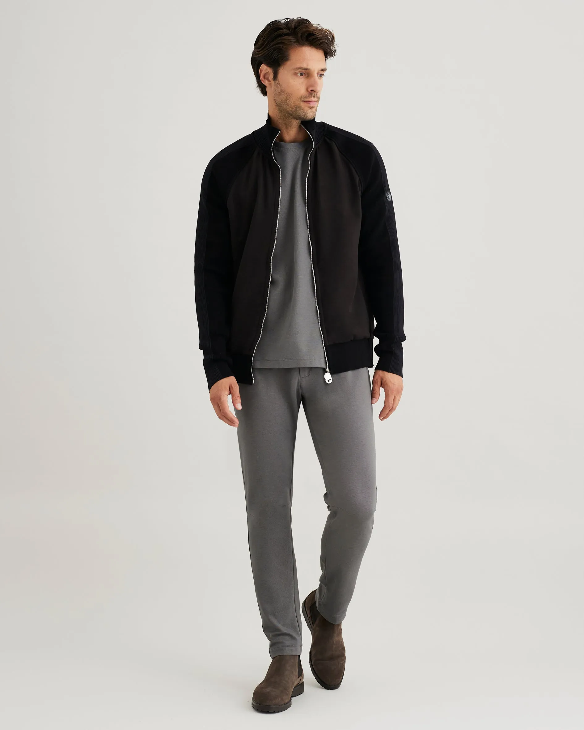 Men's Crewneck Scrub Shirt | Jersey Milano