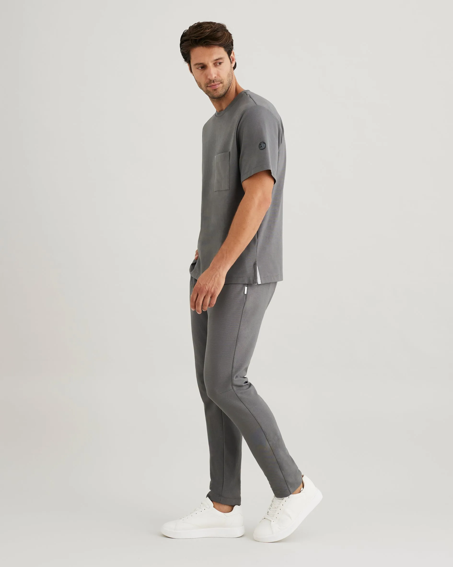 Men's Crewneck Scrub Shirt | Jersey Milano