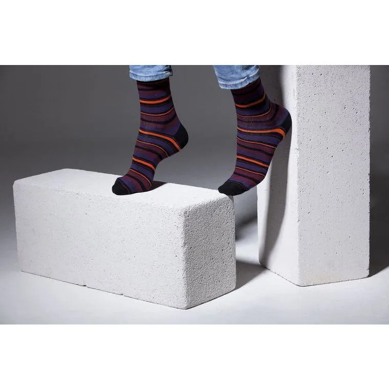 Men's Garnet Stripe Socks