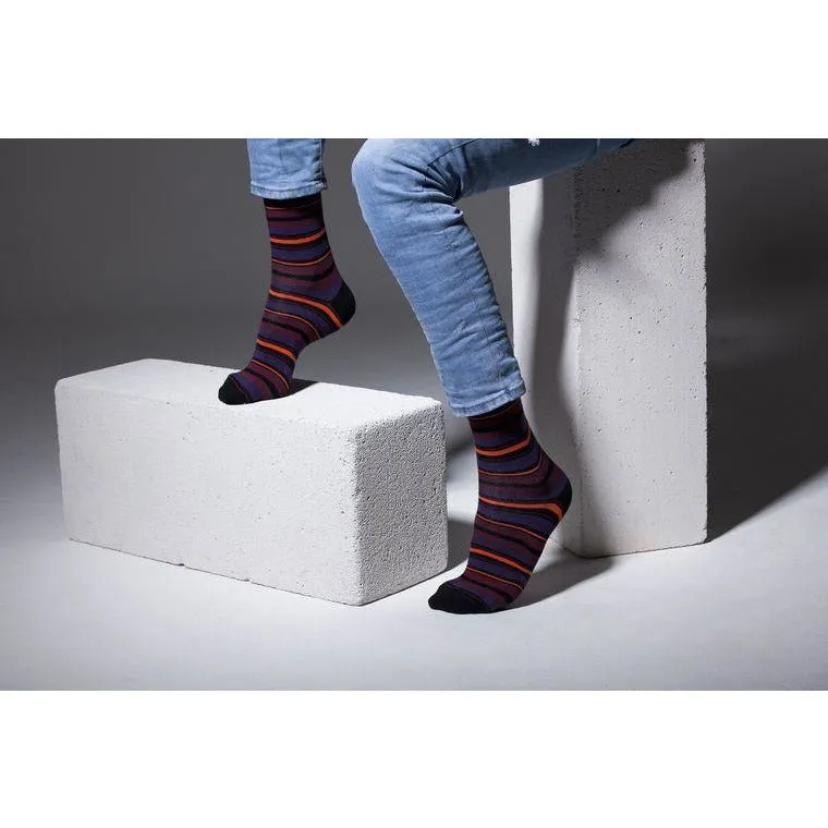 Men's Garnet Stripe Socks