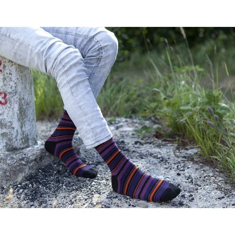 Men's Garnet Stripe Socks