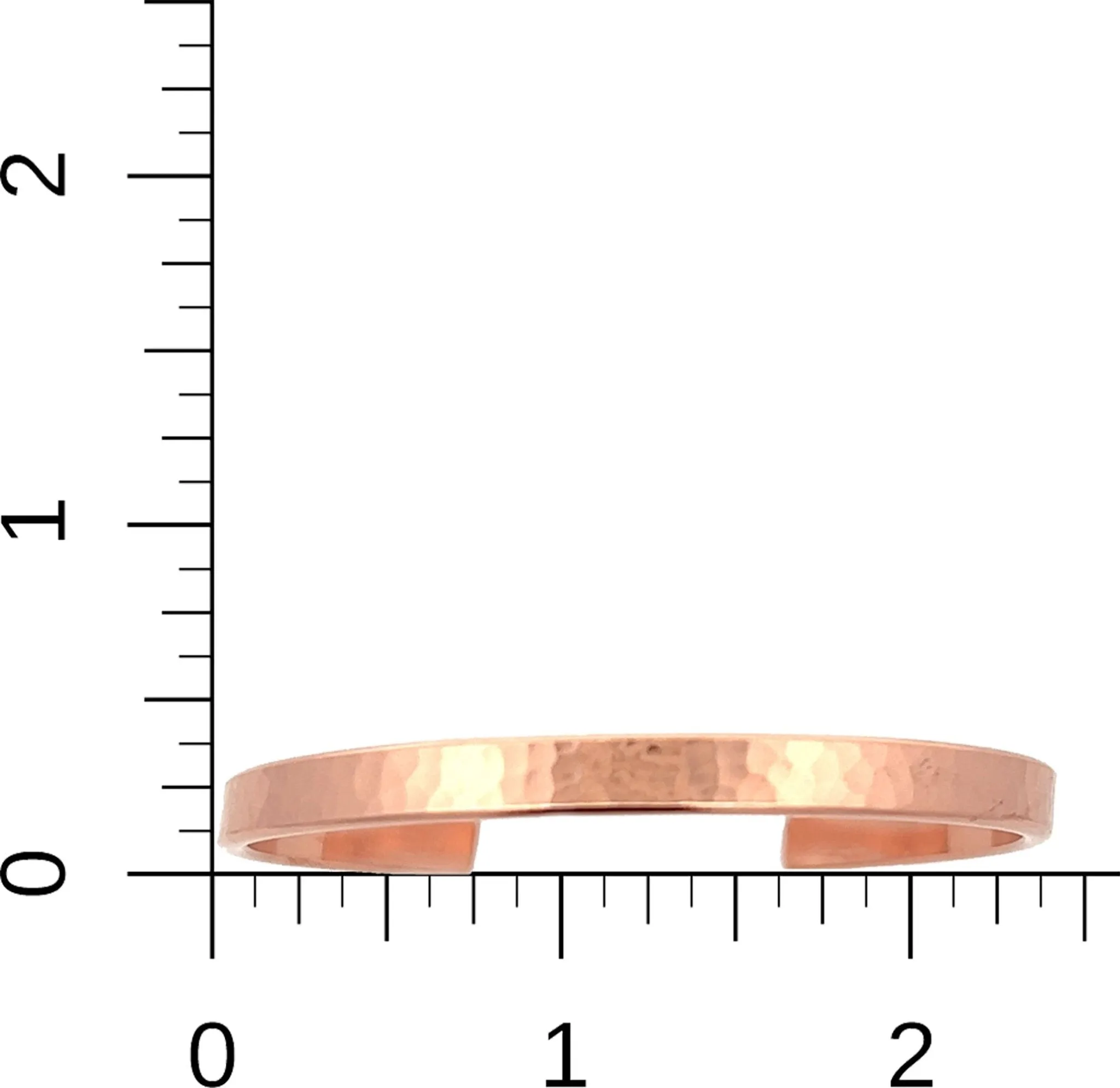 Men's Hammered Copper Cuff Bracelet - 5mm Wide